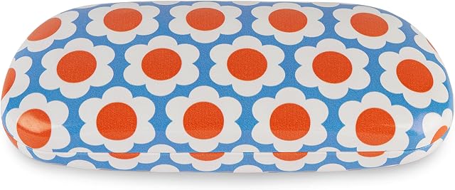 LAGO TERRA Retro Floral Print Hard Shell Glasses / Sunglasses Case