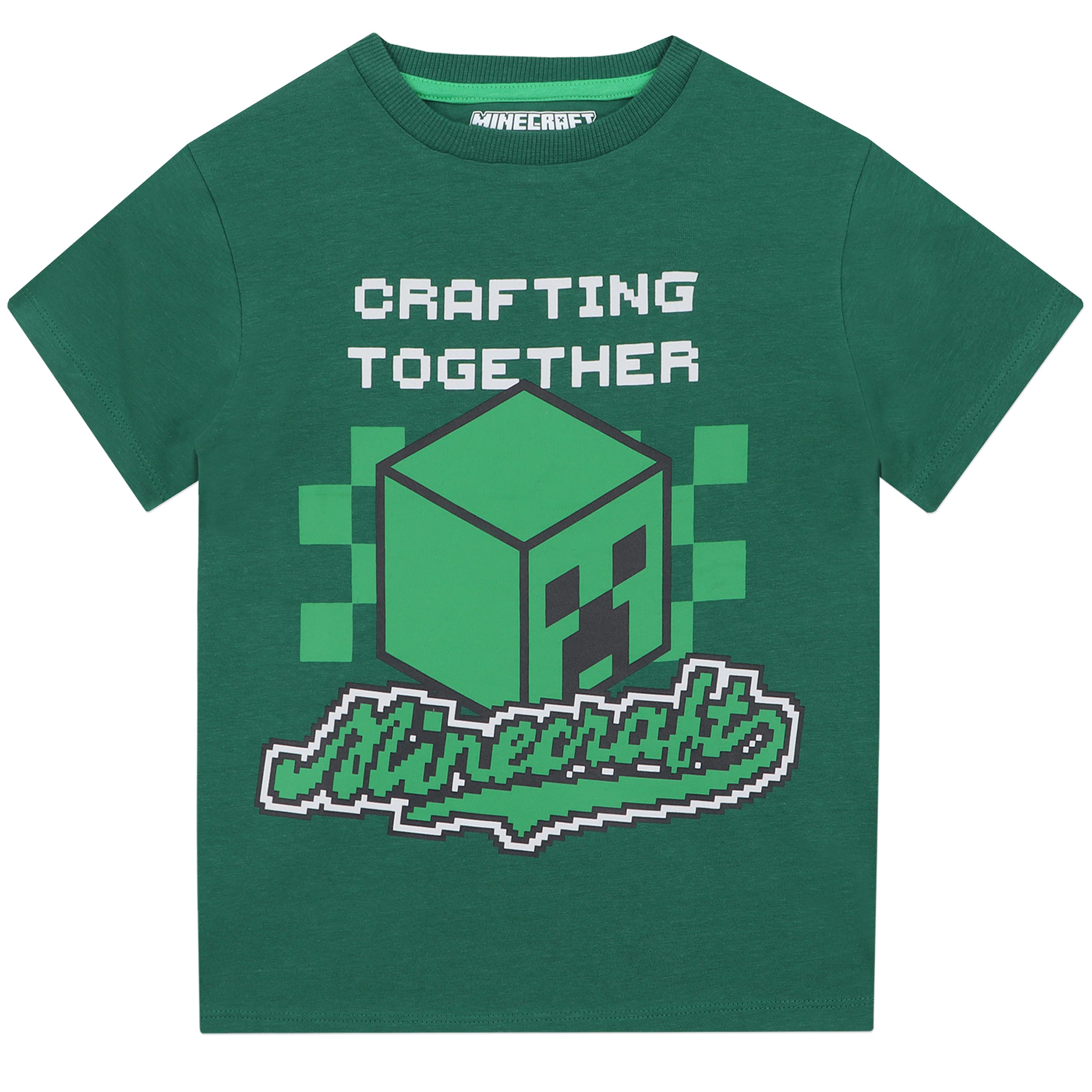 MINECRAFT Pigiama Bambino, Pigiami Ragazzo Creeper, Pigiama Bambino Manica Corta