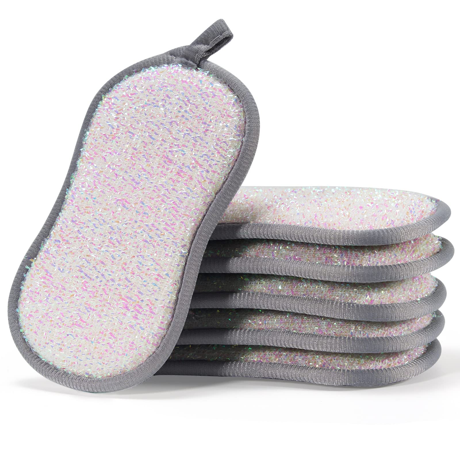 Spugne Lavabili Per Cucina - 6 Pezzi | Anti-Graffio E Anti-Grasso