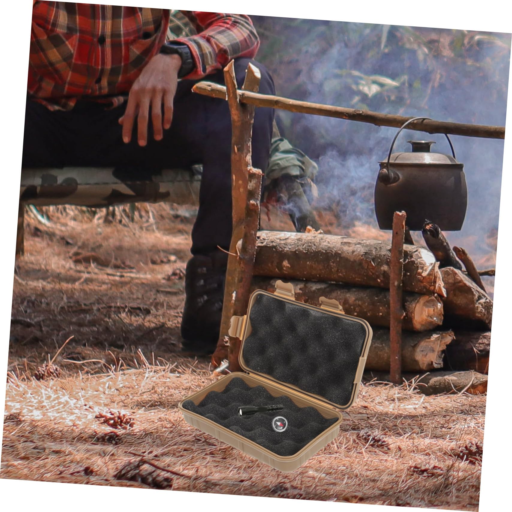 ibasenice Survival Aufbewahrungsbox Stoßfeste und wasserdichte Outdoor Box für Camping und Feldüberleben Kompakt und Tragbar für Ihre