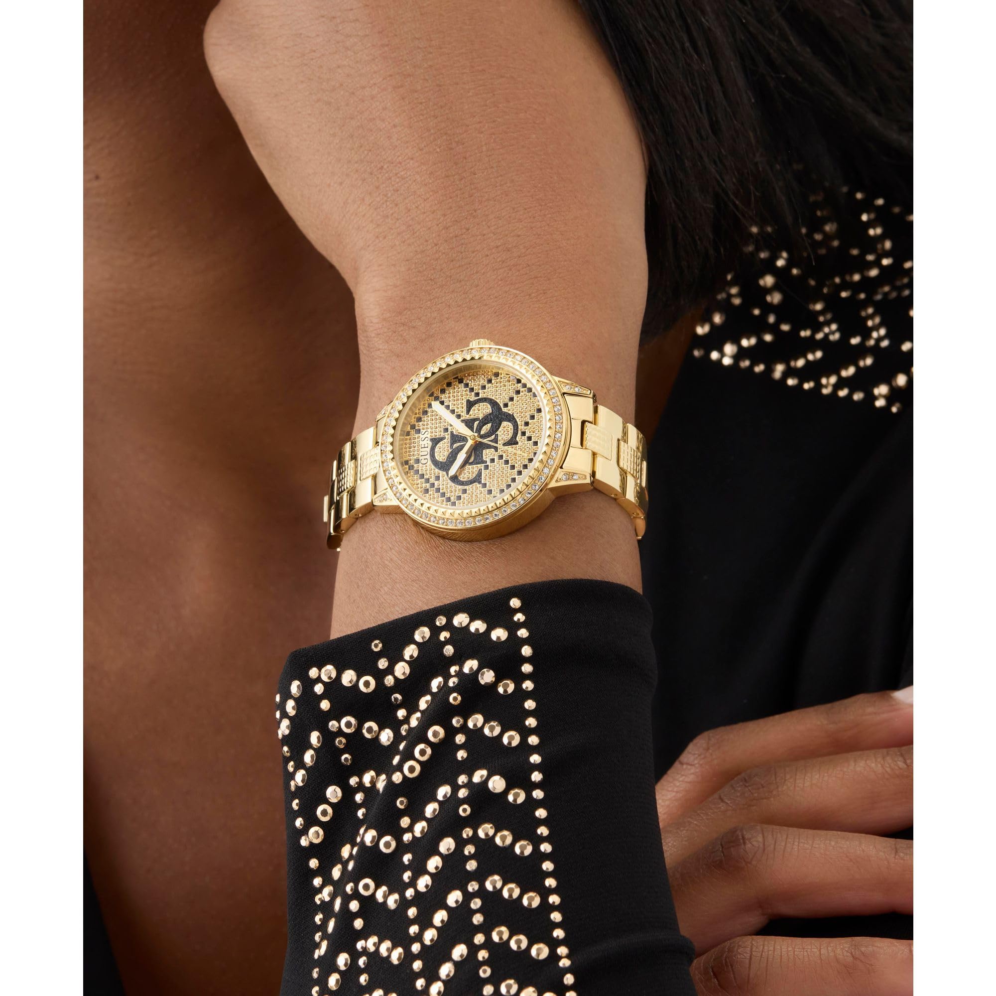 Guess GW0944L2 G Lace - Reloj de Pulsera para Mujer (34 mm, Correa de Acero Inoxidable y protección contra el Agua de 3 Bares)