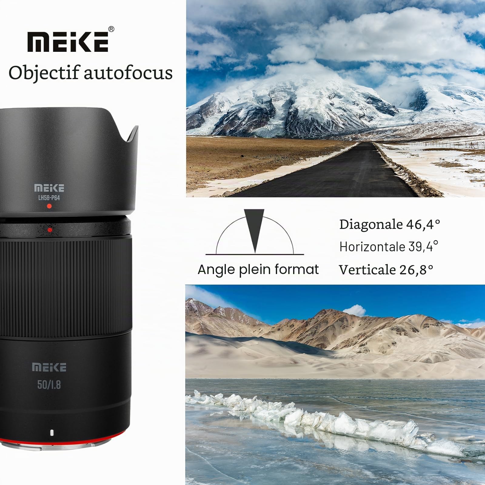 Meike 50 mm F1.8 Auto Focus STM Moteur pas à pas Objectif plein cadre compatible avec les appareils photo Nikon Z Mount Z50, Z5, Z6, Z7, Z6II, Z7II, Z9, Z30, Z f