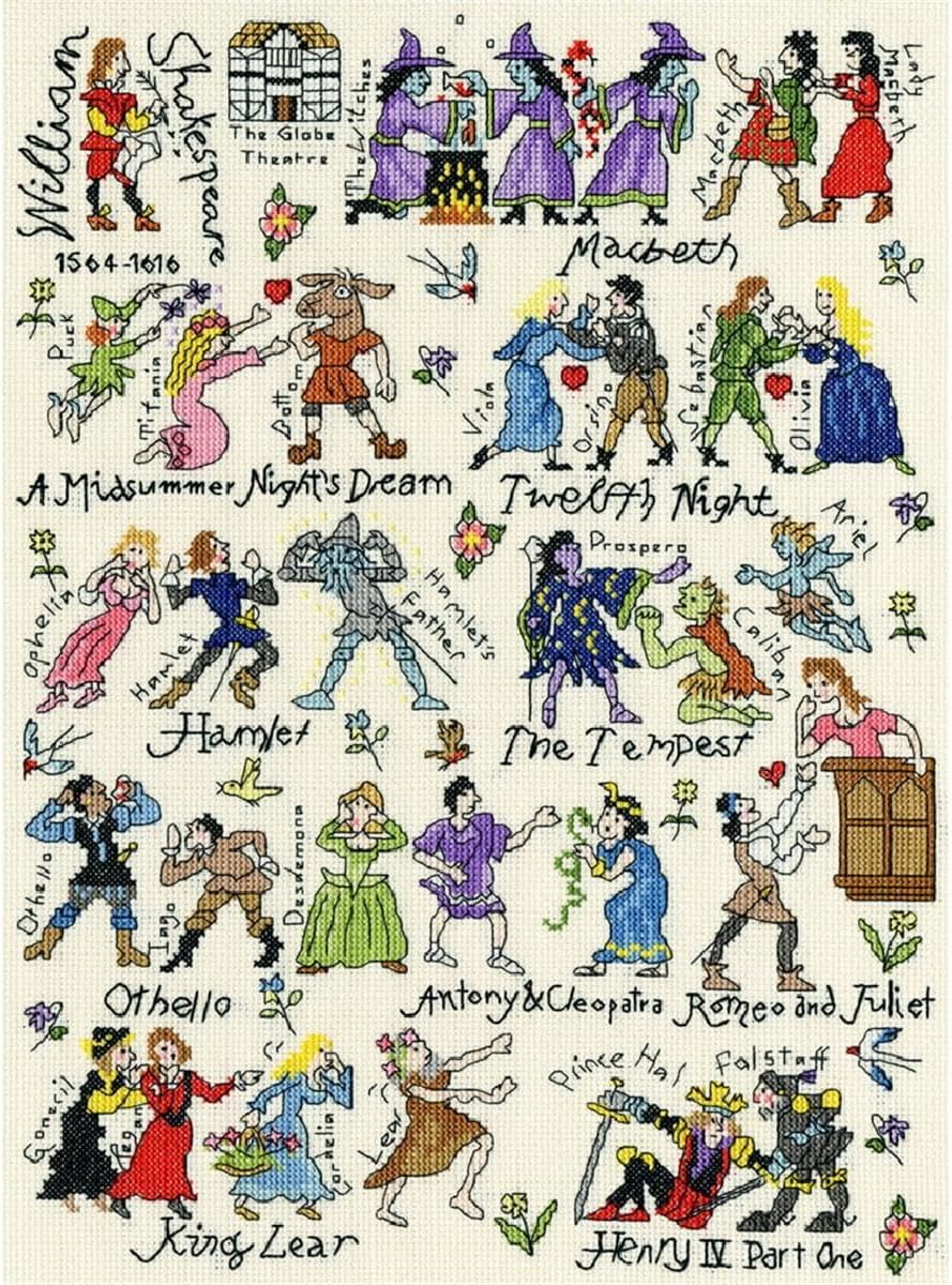 Bothy Threads Shakespeare Counted Cross Stitch Kit