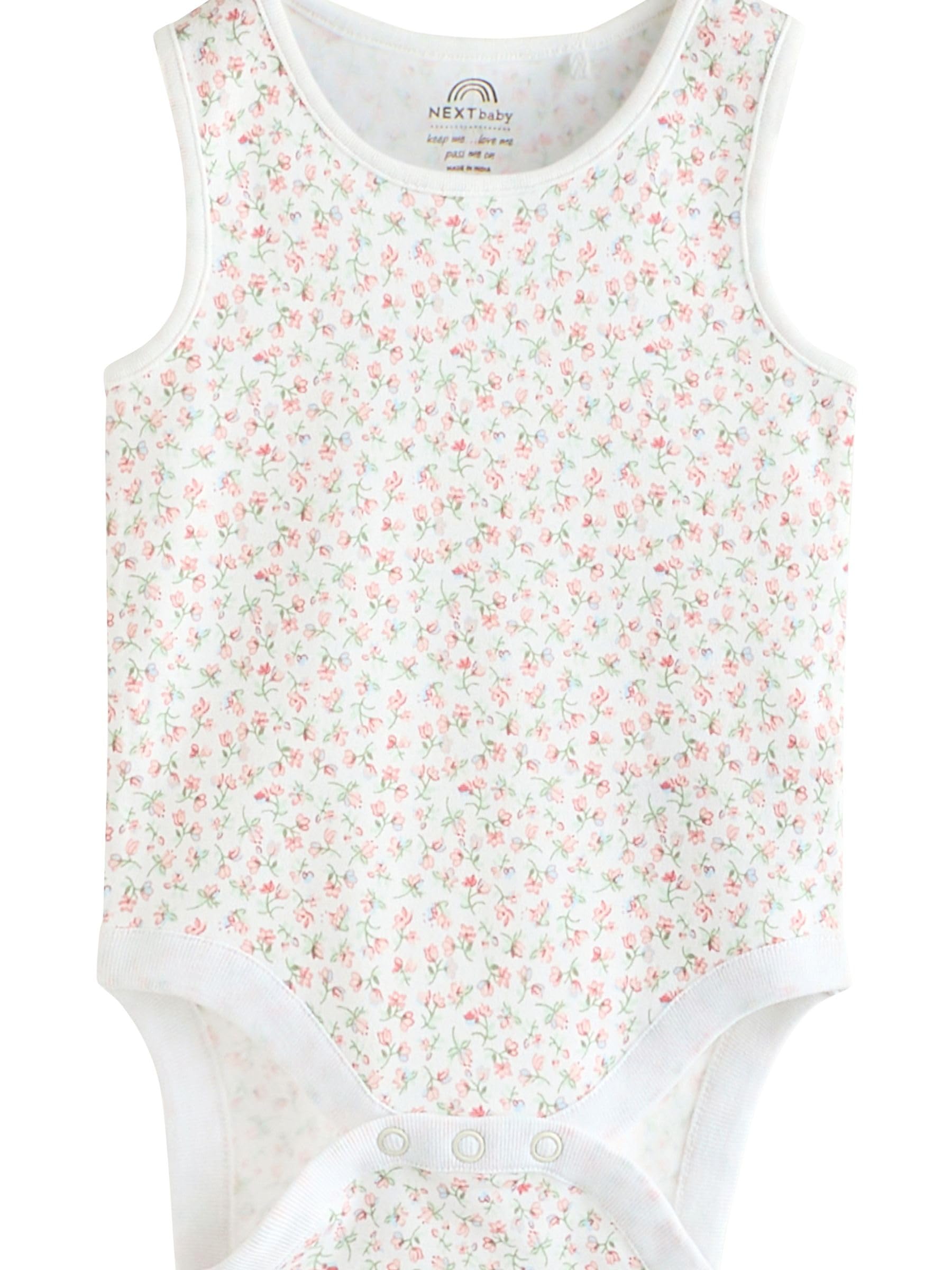 NEXT Bébé Fille Débardeur 100% Coton pour bébé, Lot de 5