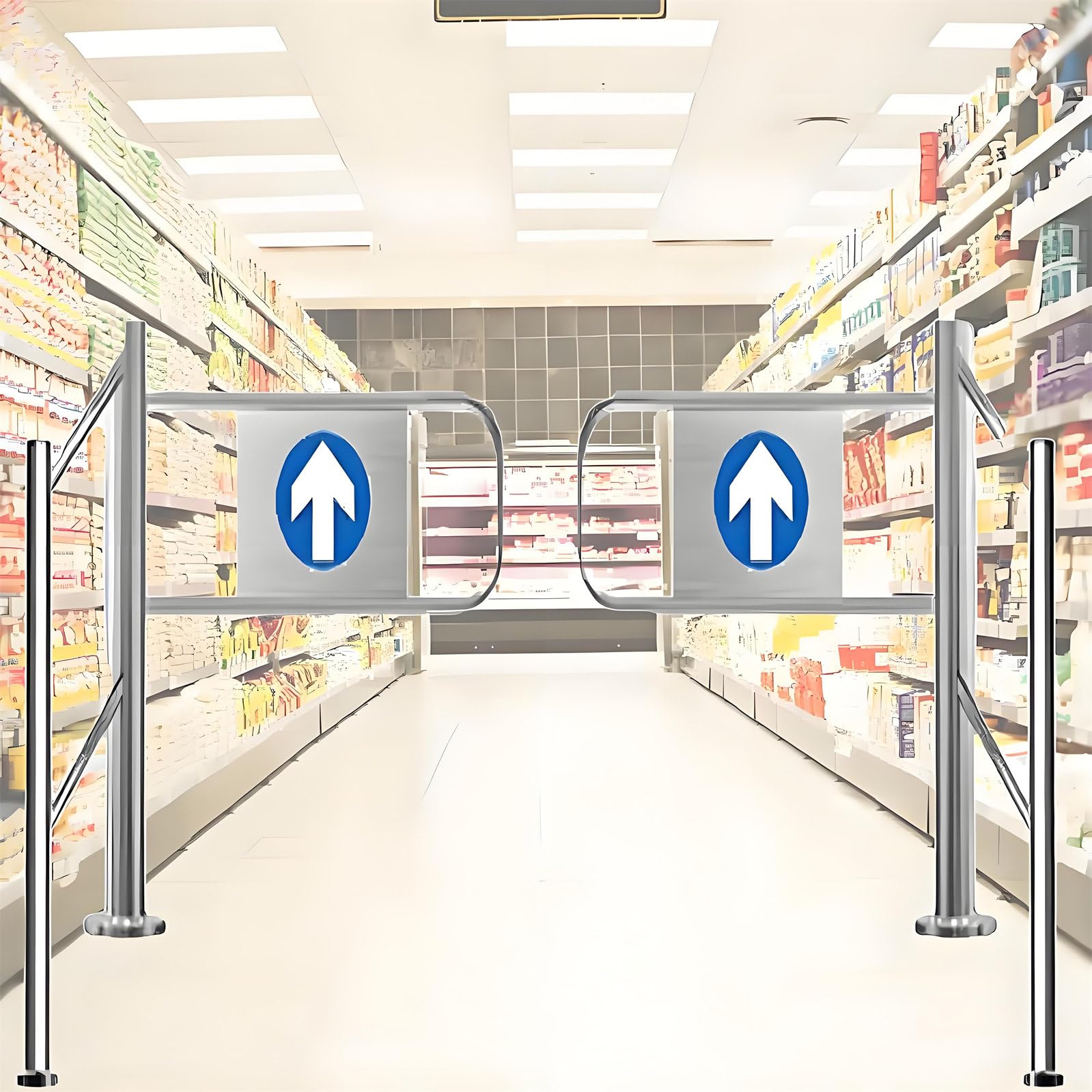 Porte d'exportation unidirectionnelle en acier inoxydable avec ressort à rebond