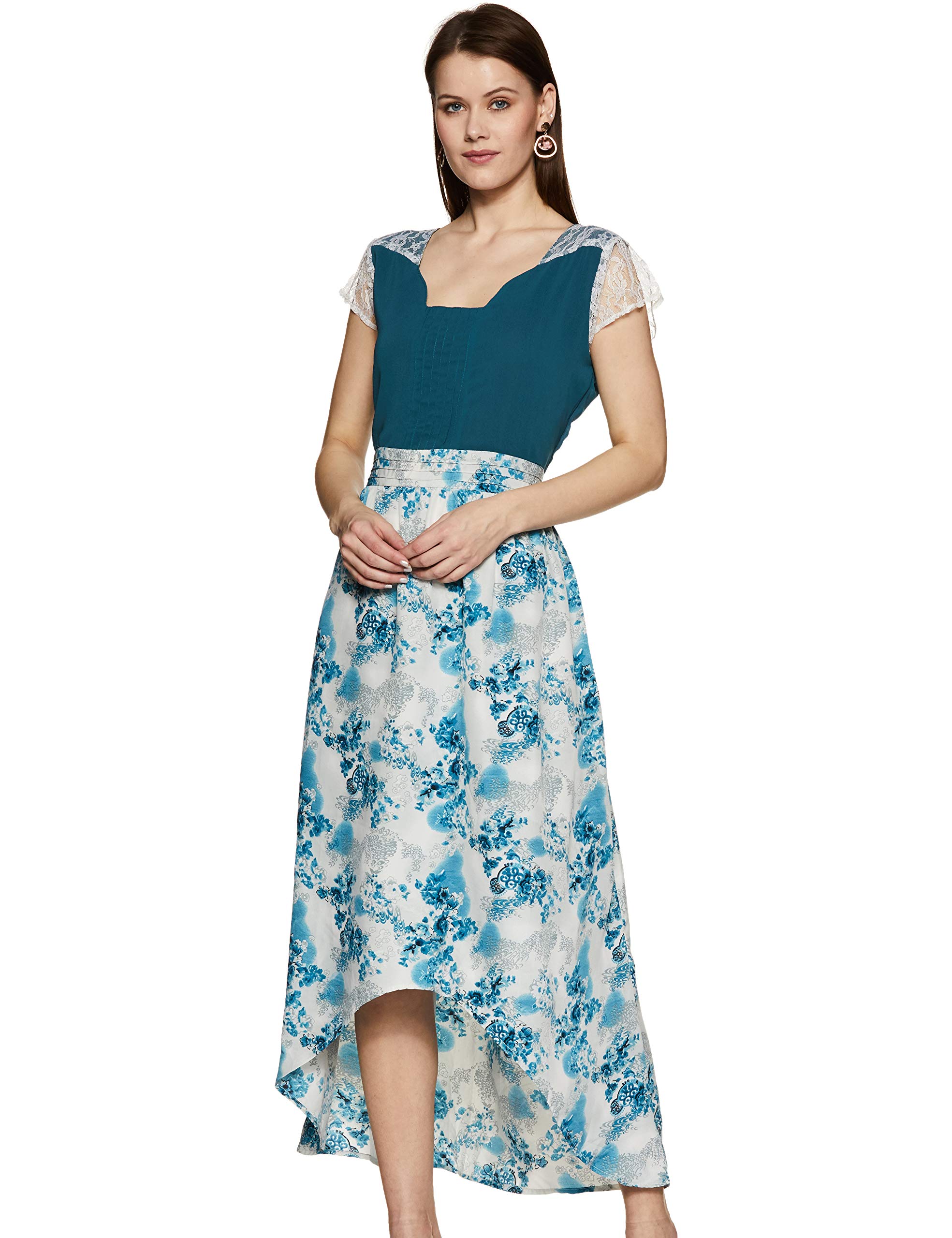 Belle FilleWomen's Crepe A-Line Maxi Dress