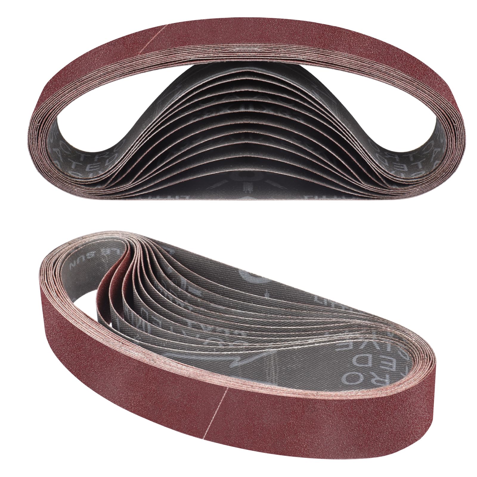 STEBRUAM 10PCS Sanding Belt 30 x 533 mm 80 Grit