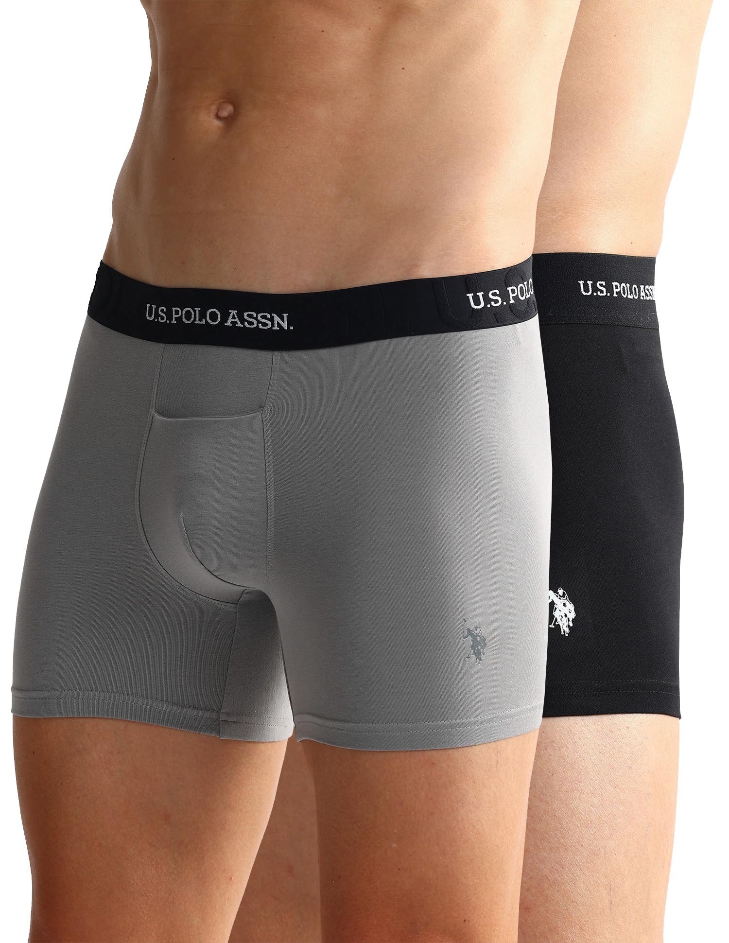 u.s. polo assn. Men's Cotton Blend Classic Solid Trunks-picture-28