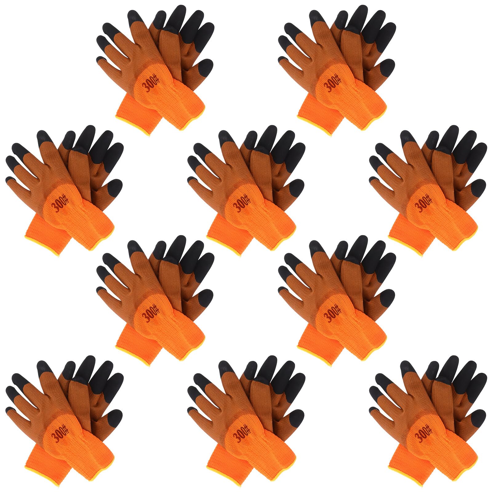 SHINEOFI 10 Paia Guanti da Lavoro Termici Isolanti Uomo Guanti da Costruzione Invernali Antiscivolo Rinforzo Punta 65g e Attività Edilizia