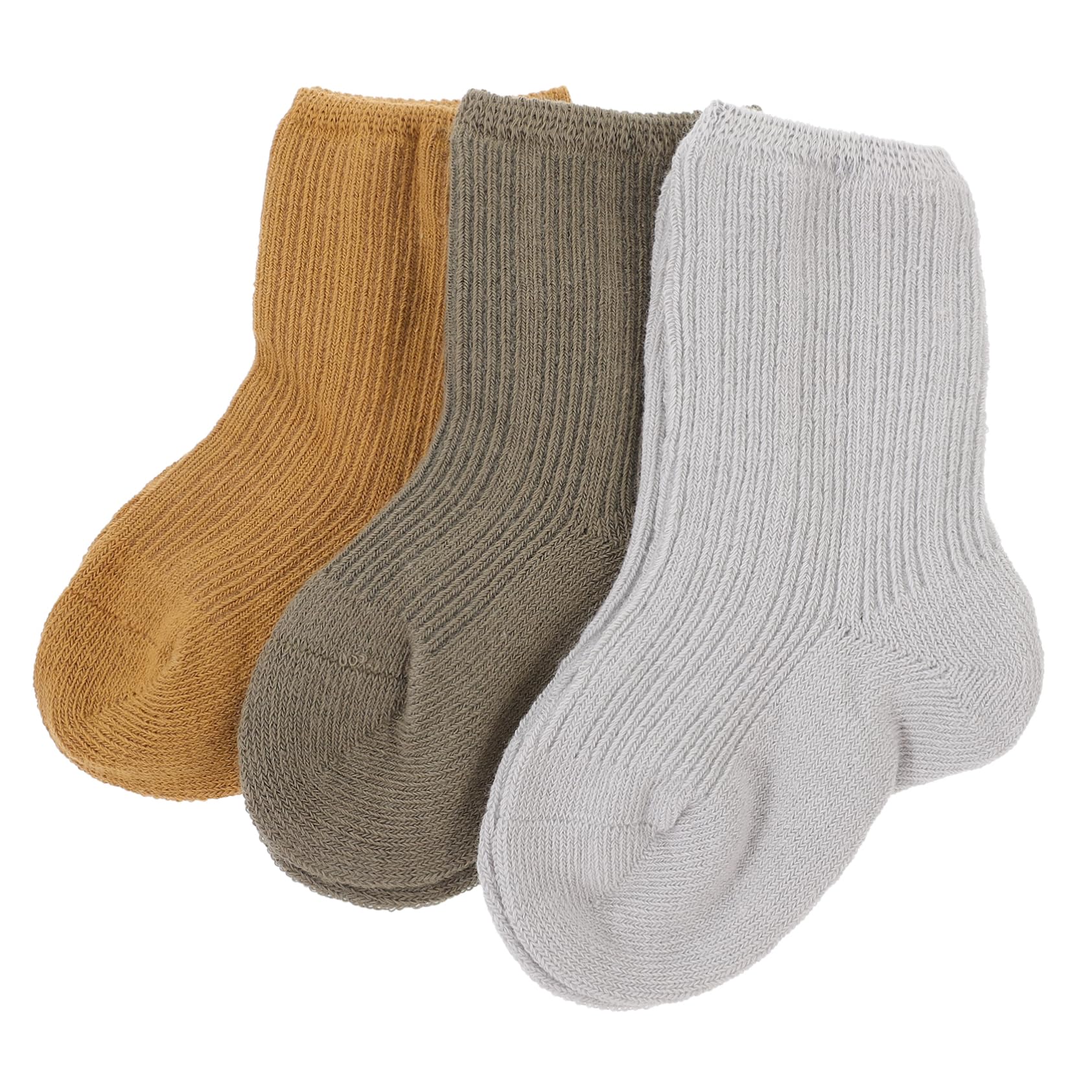 BESPORTBLE Baby Socks for Winter 3 Pairs Toddler Crew Socks Newborn to Toddler Soft Comfort for Girls Boys