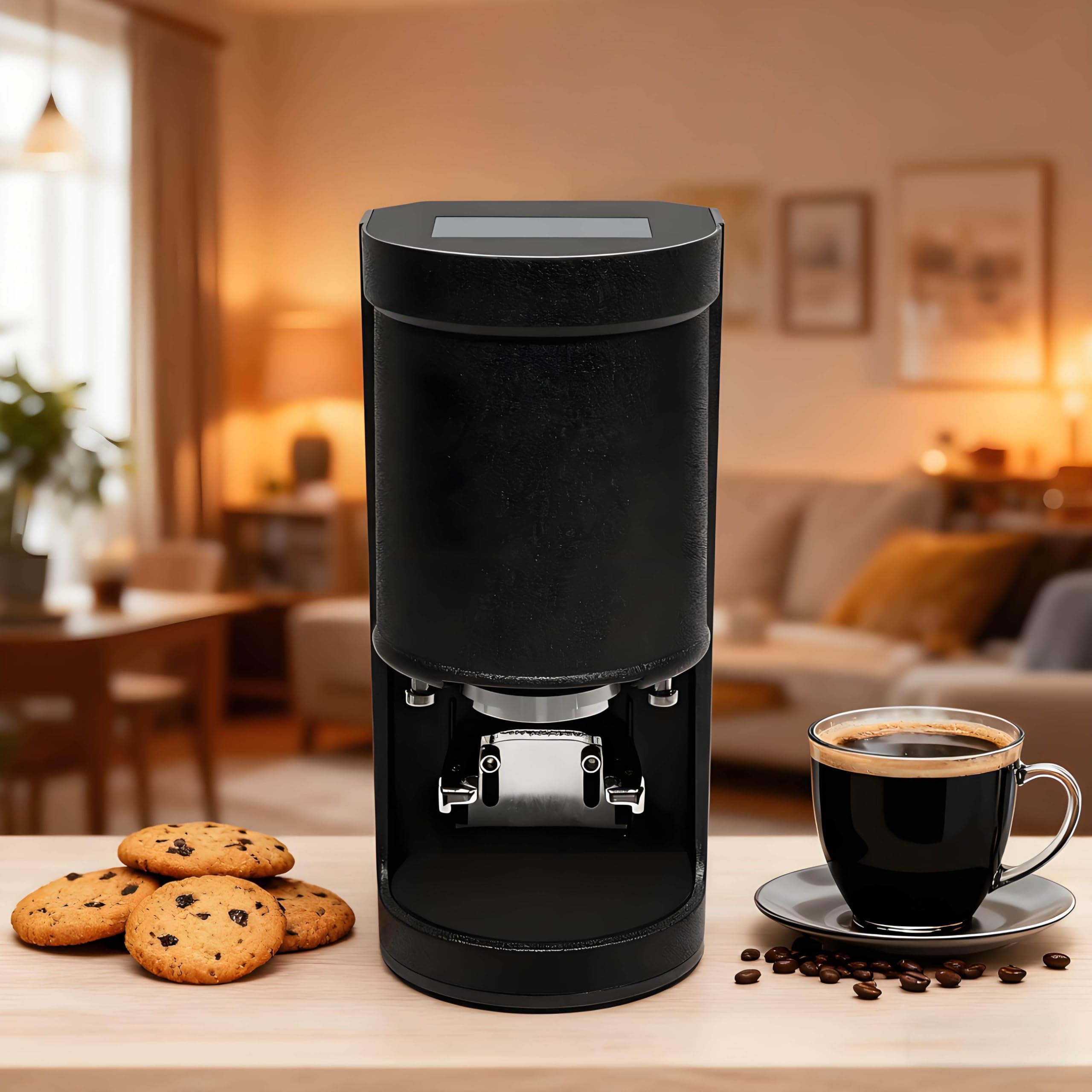 58mm Electric Coffee Tamper Automatic Expresso Coffee Powder Press Machine Fully Automatic Coffee Masher10-30kg Pressure 1 to 3