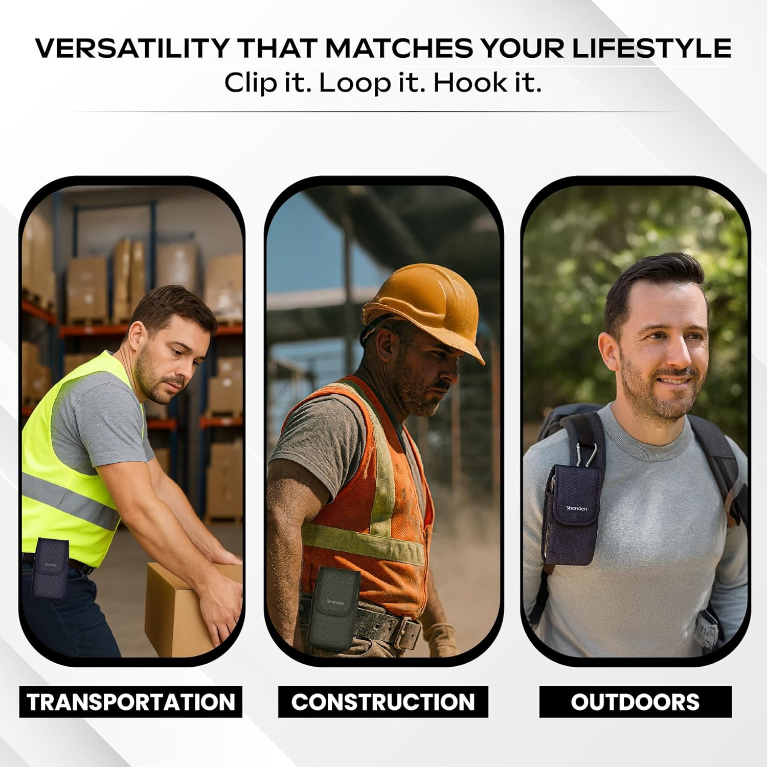 Heavy Duty Holster for iPhone 17 Pro Max,16 Pro Max, 16 Plus, 15 Pro Max, 15 Plus, 14 Pro Max, 14 Plus, 13 Pro Max, 12 Pro Max - Military Grade Nylon Belt Pouch (Fits Armor/Battery Case) - Image 6