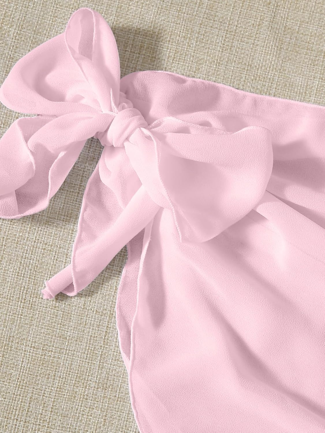 WDIRARA Women's 3 Piece Bathing Suit Triangle Bikini Swimsuit Halter with Cover Up - Image 4