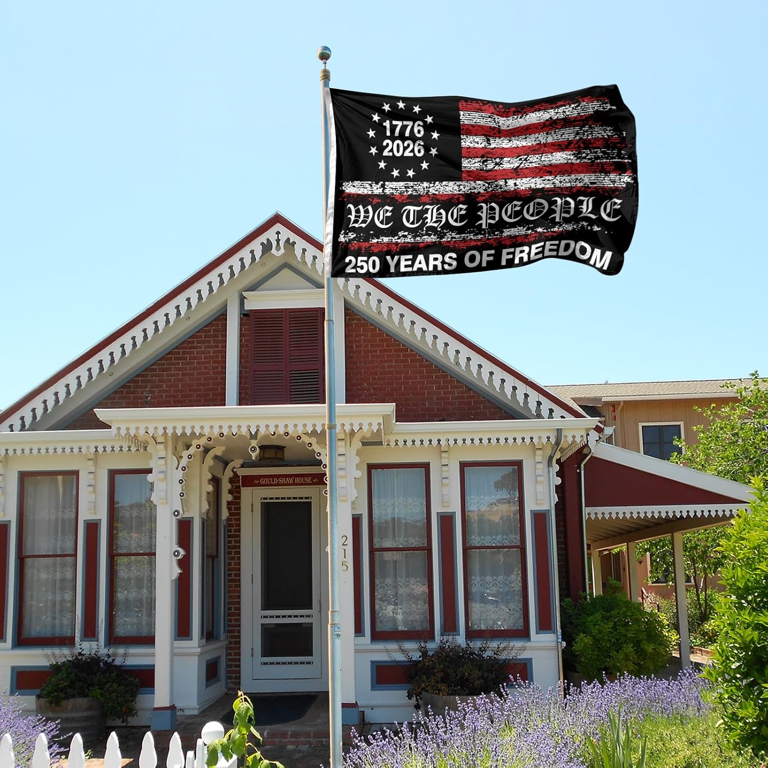 250 Years of Freedom America Flag 3x5 Ft Patriotic 1776 Flags 250th Anniversary Banner with Brass Grommets for Indoor Outdoor Lawn Yard Garden Street Decorations - Image 3