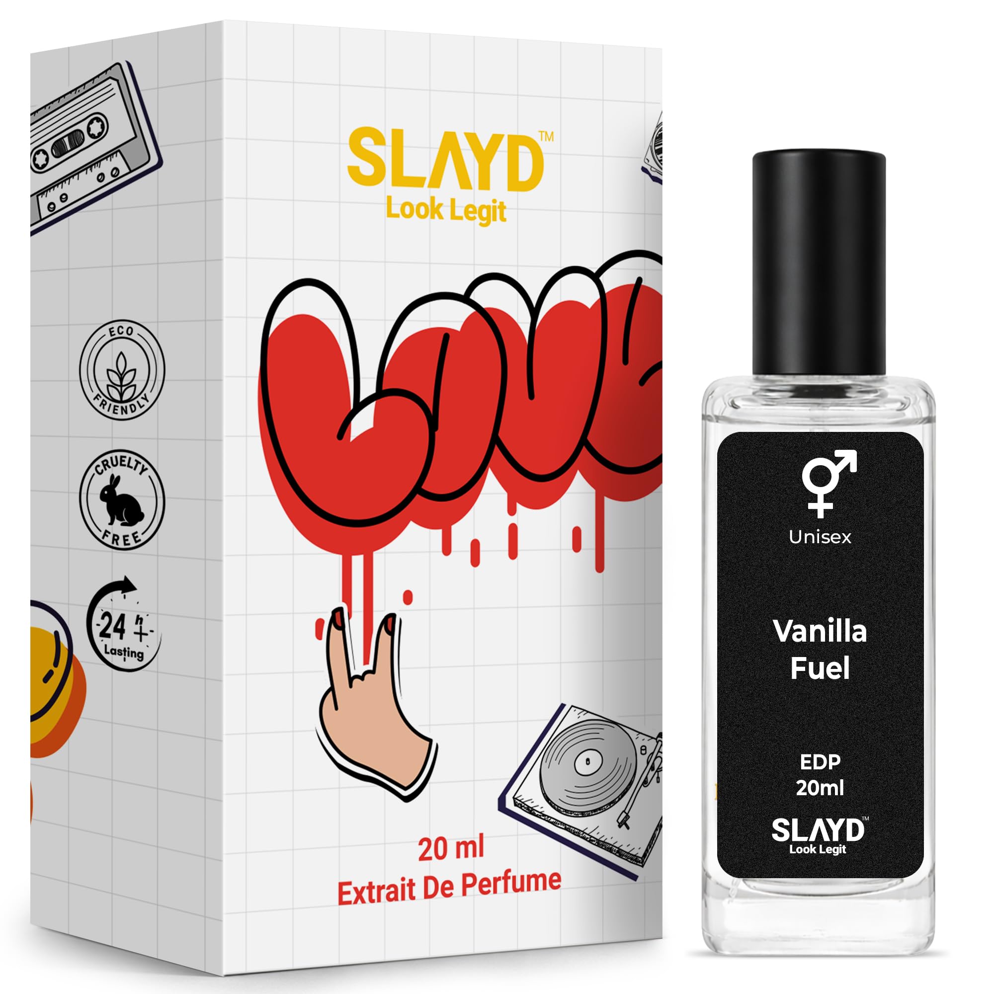 - SLAYD | Vanilla Fuel Unisex Extrait De Parfume 20ml | Long Lasting Warm Gourmand Fragrance with Vanilla Bean, Cashmere Wood & Tonka Notes | 20ml