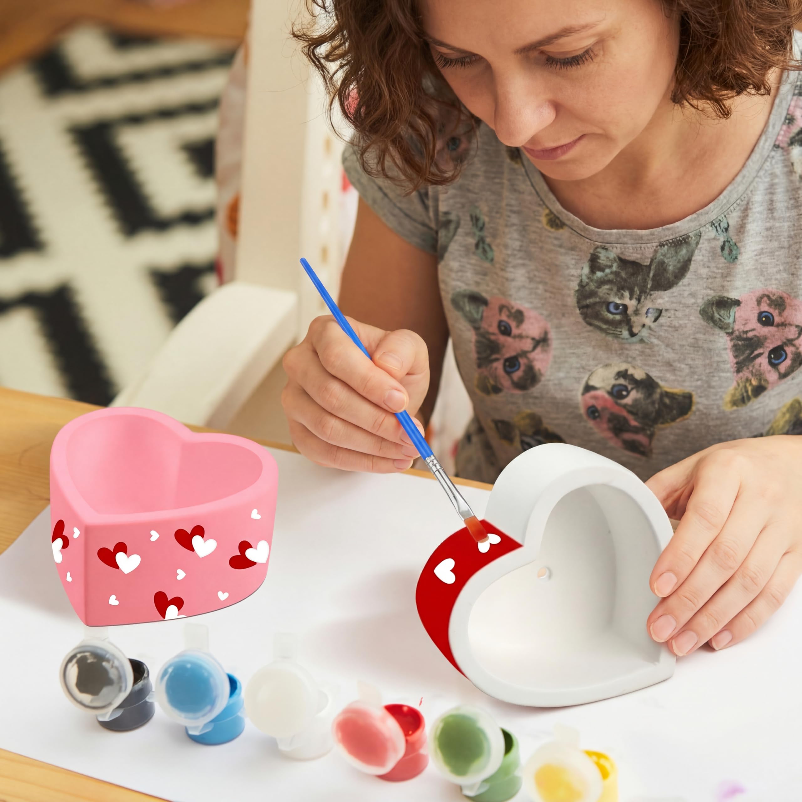 Amazon.co.jp: Beeveer 6個 6個 DIY ペイント可能 ハート型 装飾