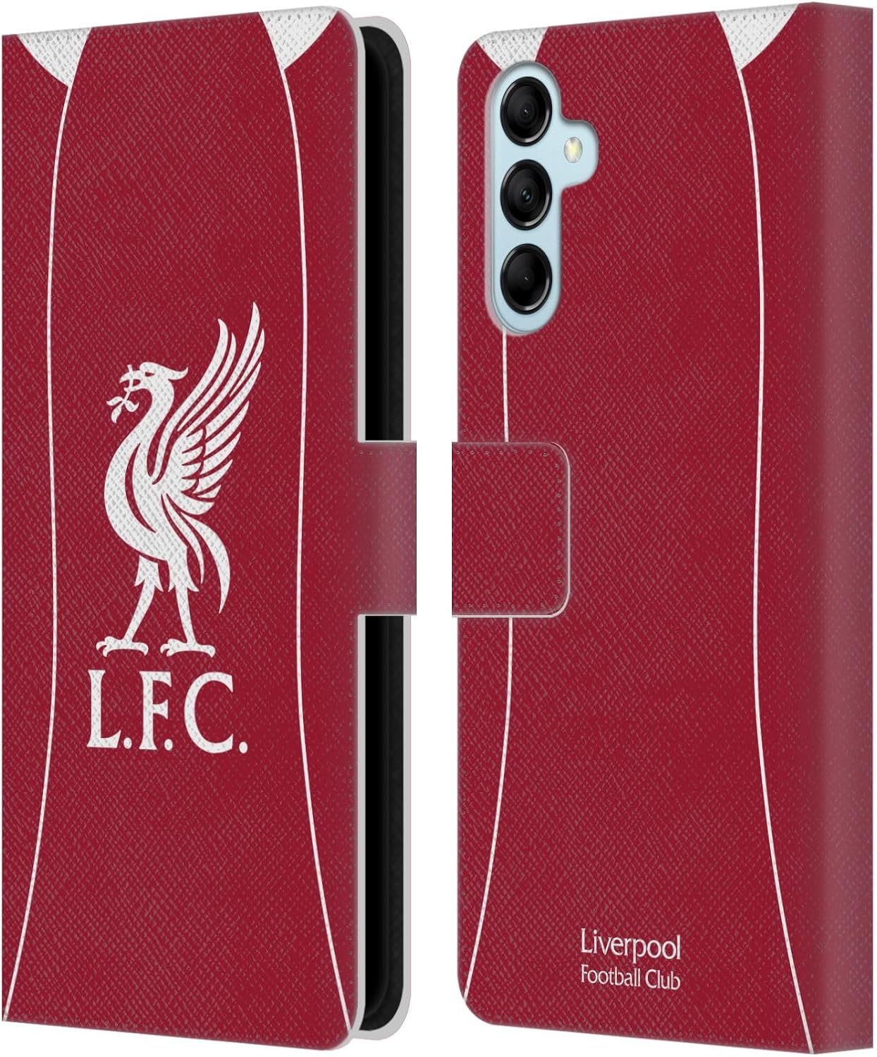 Head Case Designs Officially Licensed Liverpool Football Club Home 2025/26 Kit Leather Wallet Case Compatible with Samsung Galaxy M14 5G