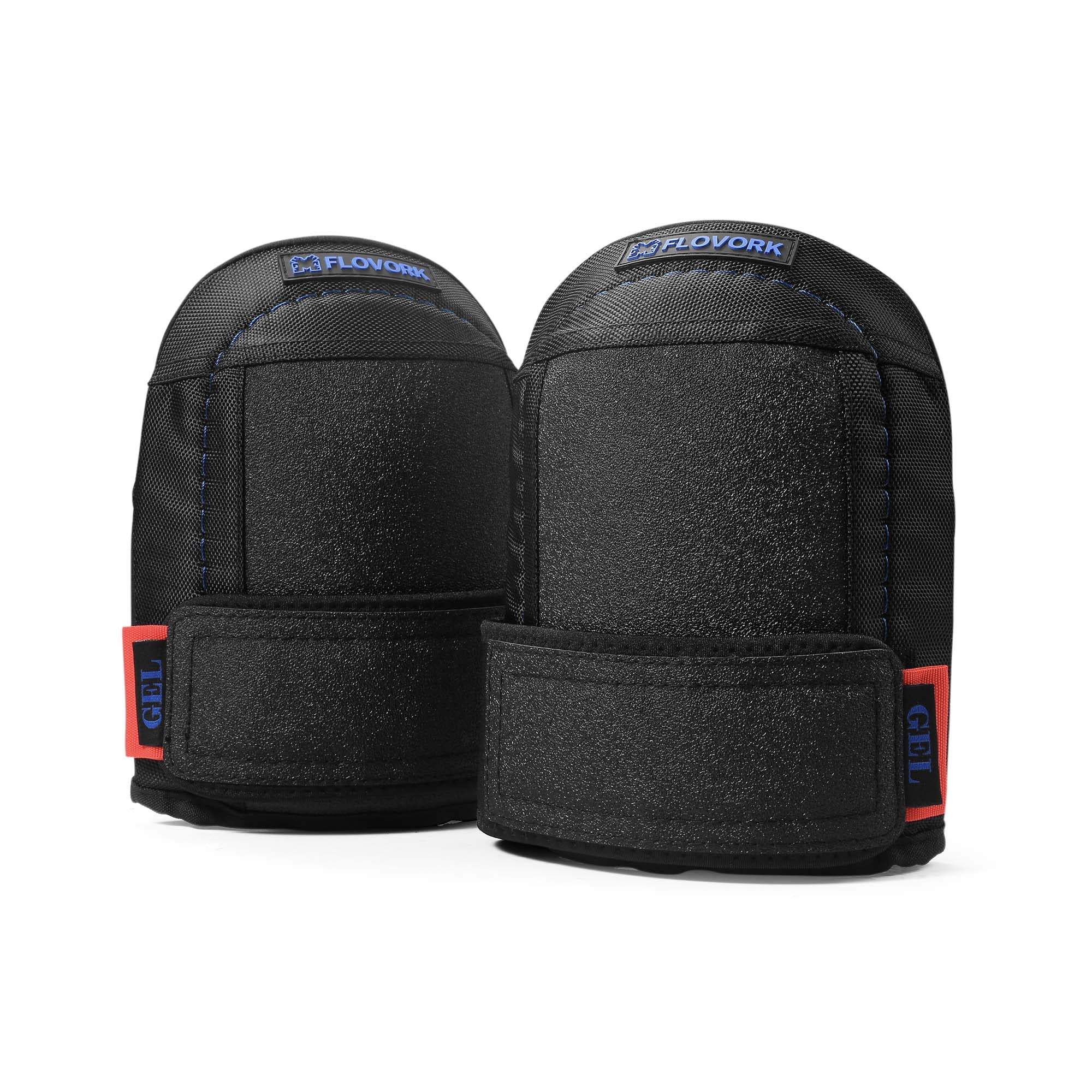 2 pares de rodilleras de una correa, para pisos, techos y jardinería, para hombres y mujeres, con acolchado de gel suave, lavable a máquina, antideslizante, grande