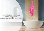 ORIGINAL KIDS 6 Piece Towel Set - Bath Time Sugar & Spice - 2 Towels, 2 Hand Towels, 2 Washcloths - 100% Cotton Jacquard Soft Absorbent Pool Beach Towel Gift - Pink Multicolor