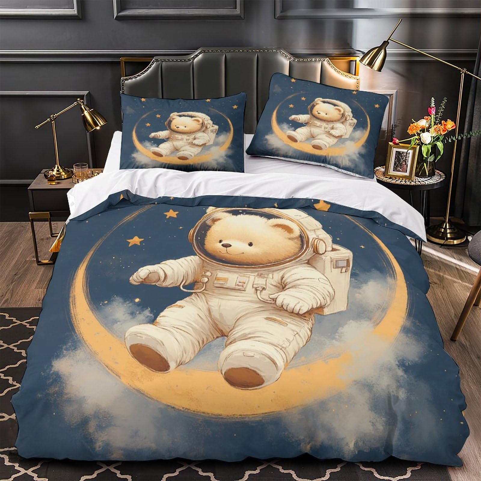 Housse de Couette effet fourrure King en microfibre haute densité