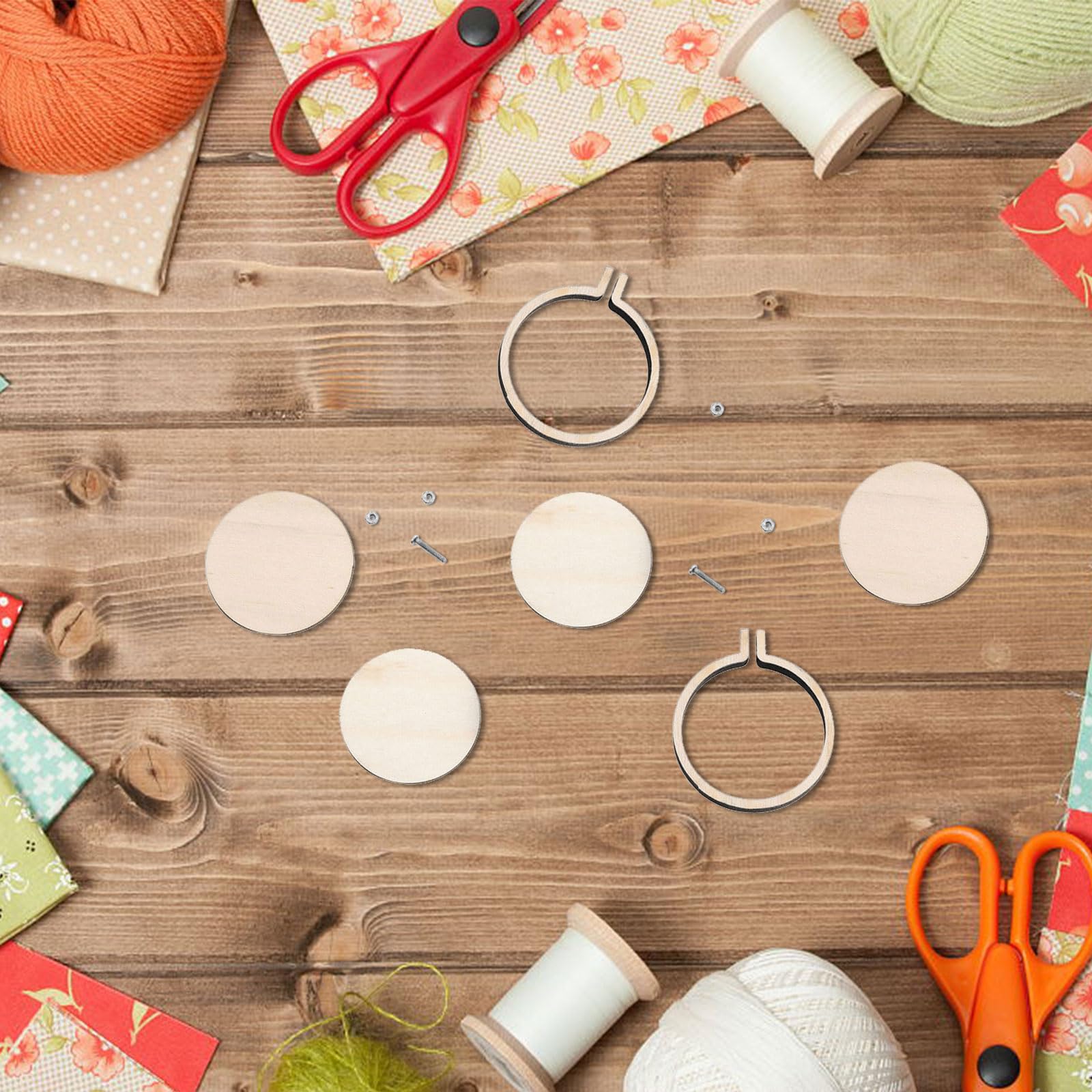5 Cerceaux De Broderie En Plastique - 17 Cm - Idéal Pour Point De Croix, DIY Et Décoration
