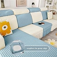 Vista 6 de Fundas elásticas para cojín en forma de L, funda de sofá modular de 1/2/3/4 asientos, con falda, sillón, sofá biplaza, protector de muebles