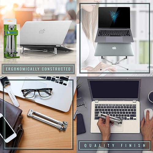 Miniatura 2 de Steklo - Soporte universal para computadora portátil X-Stand, para MacBook de 12, 13, 15, 17 pulgadas, con refrigeración de aluminio, soporte