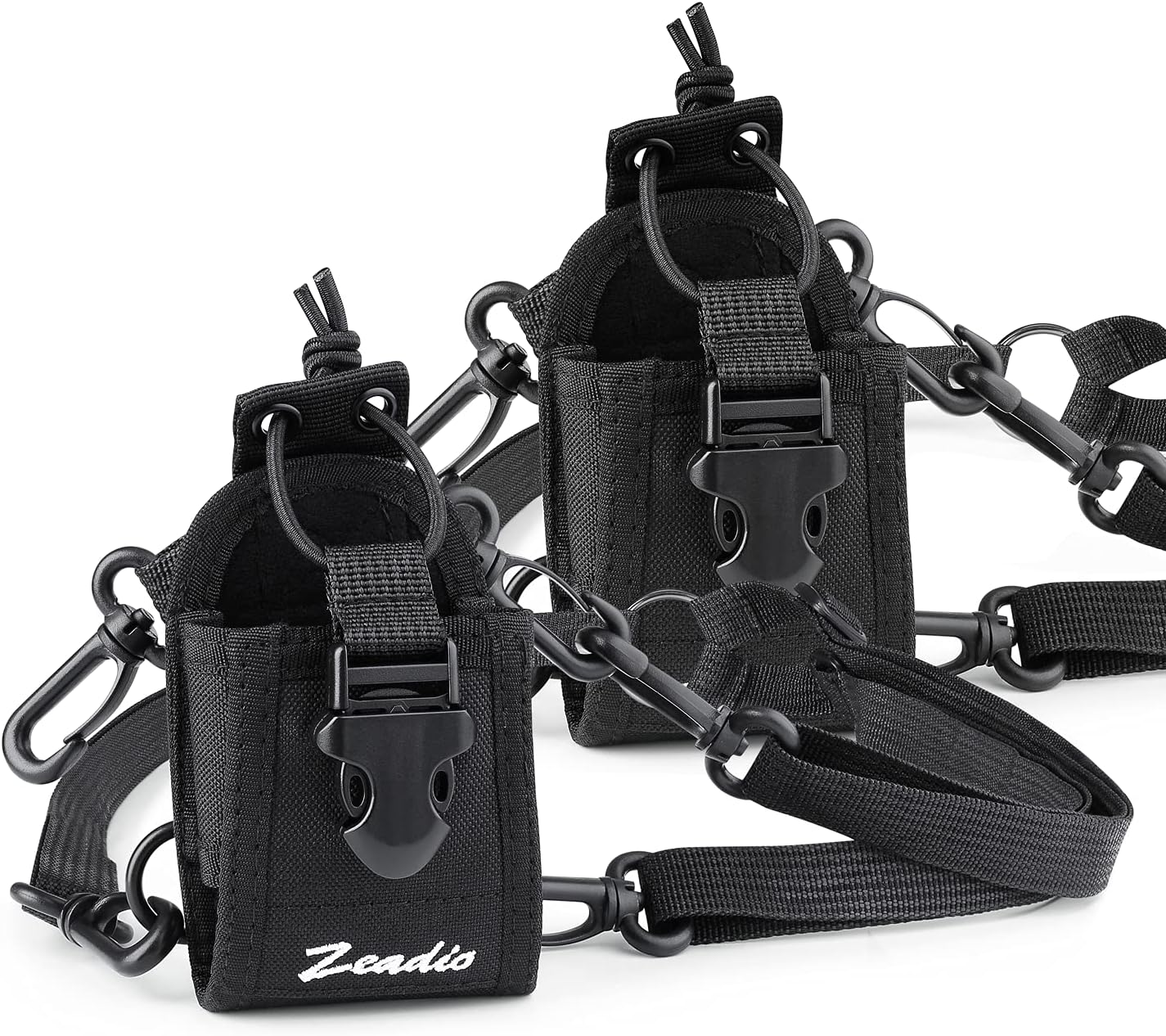 Zeadio Versatile Two-Way Radio Case, Universal Durable Holster Pouch Case Holder for Two-Way Radio Walkie Talkies (ZNC-B, Pack of 2)