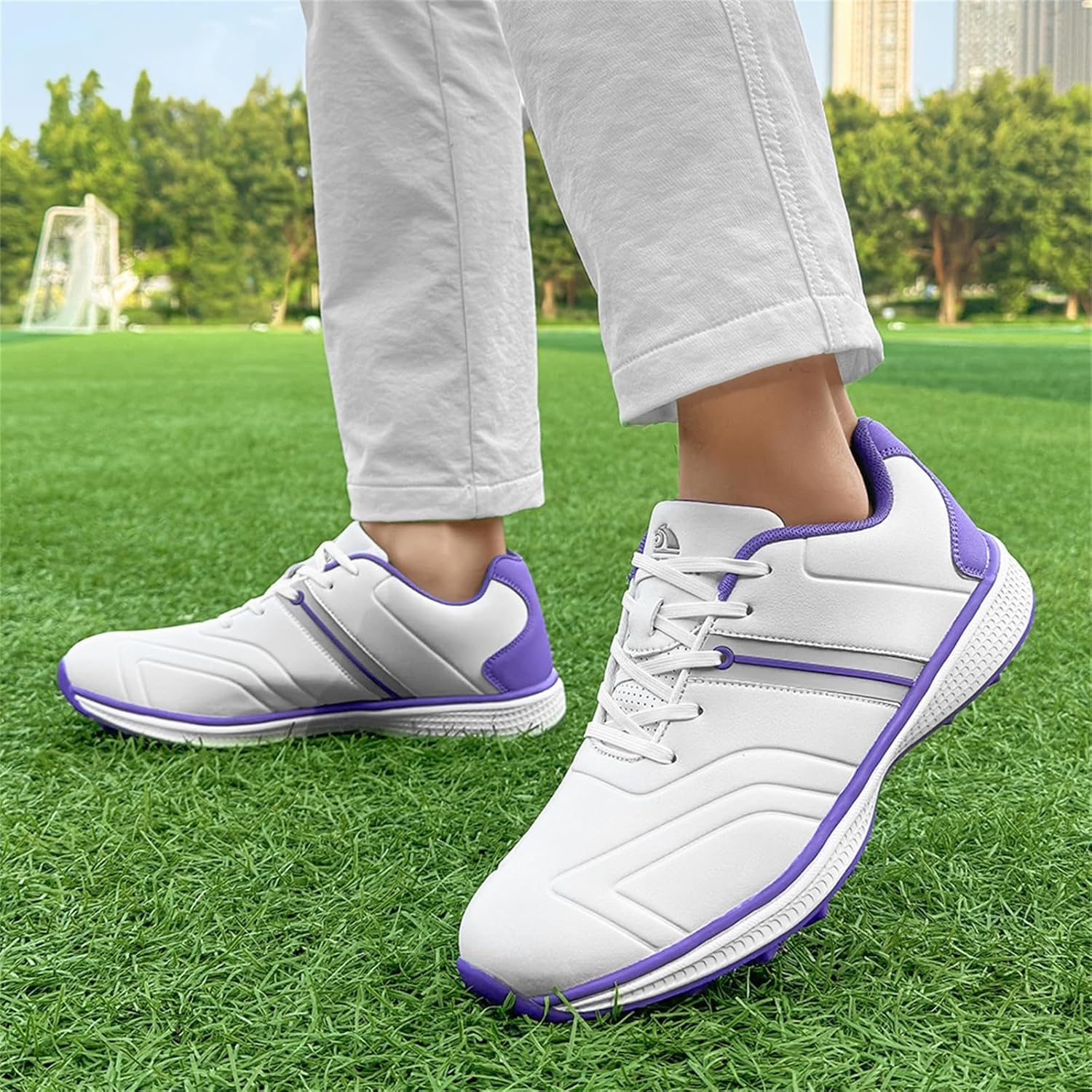 Golf Shoes Women Spikeless Golf Sneakers Waterproof Lightweight Casual Non-Slip Sports Training Shoes Walking Shoes