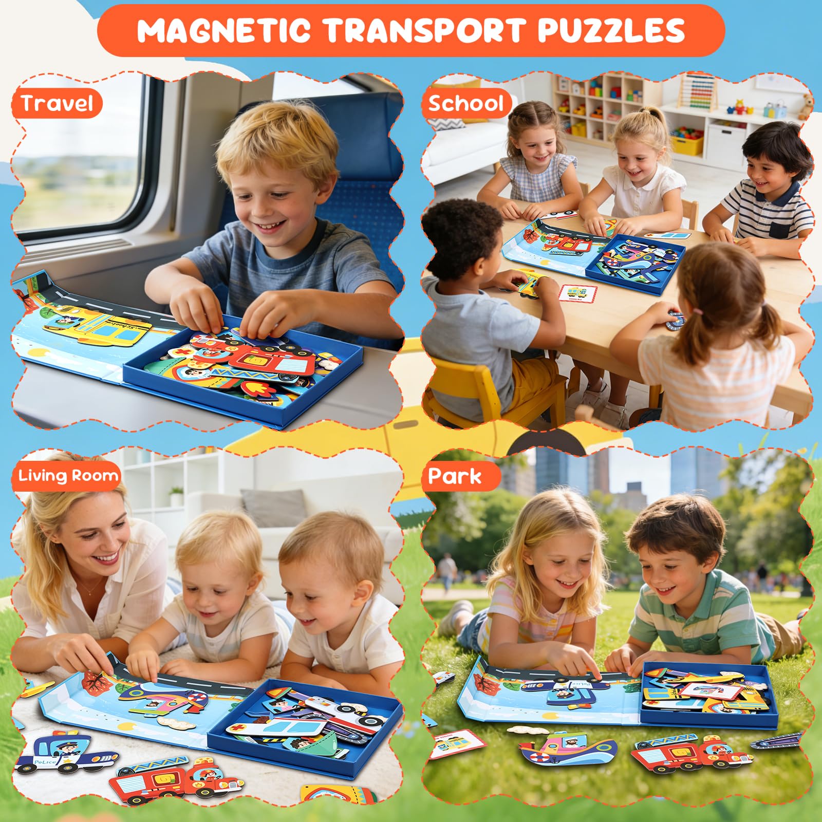 BBLIKE Puzzle dla dzieci magnes puzzle
