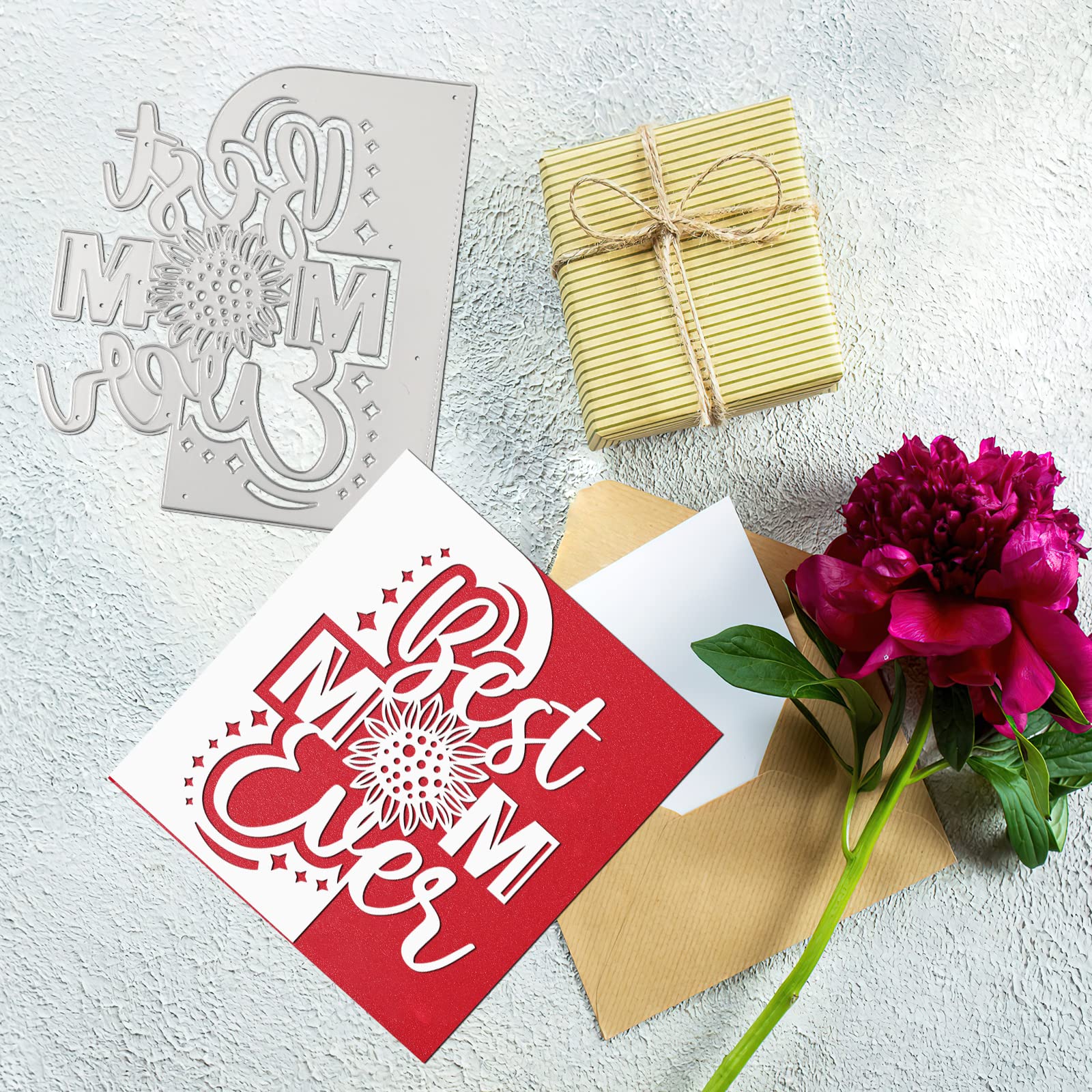 Amazon.co.jp: OOTSR カード作成用カッティングダイス、ハッピー母の日