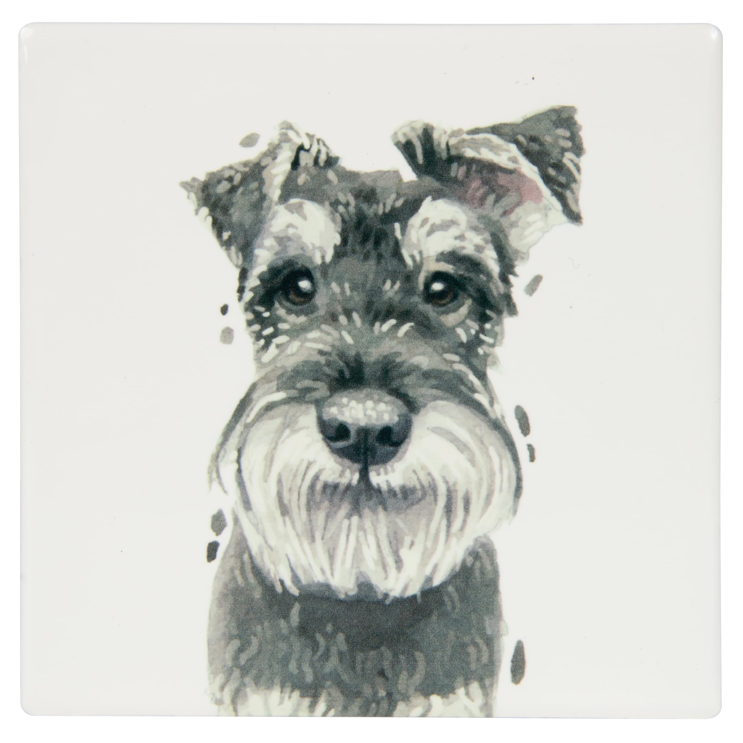 Lesser & Pavey Schnauzer Coaster Robert James Hull For Home & Office | Stylish Coasters For Kitchen & Dining | Durable Drinks Coasters For Tabletops | Decorative Home Accessories for Drinks & Tables