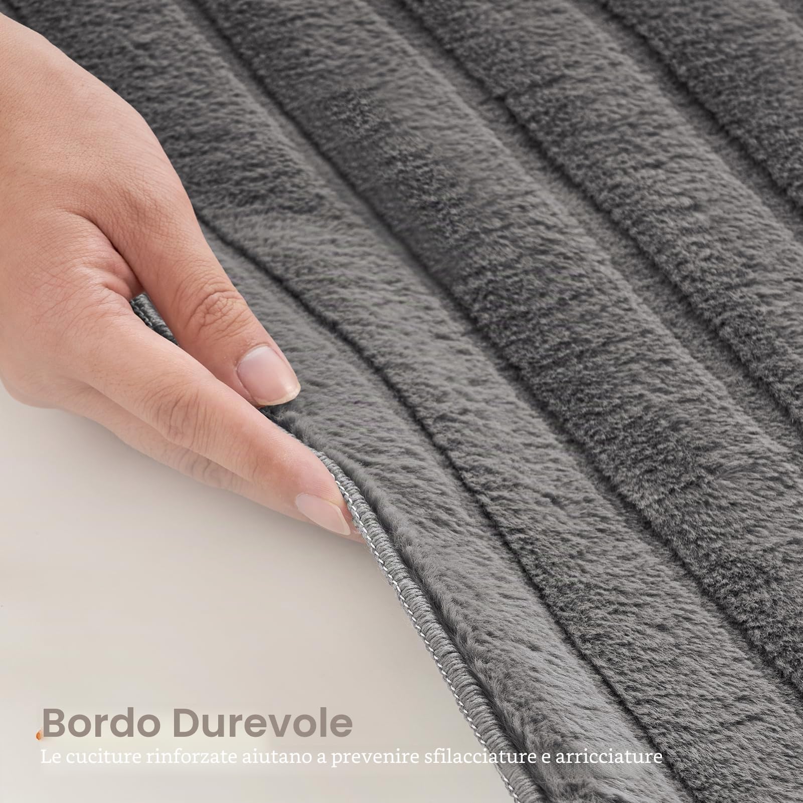 Topfinel Tappeto Grigio Soggiorno 160x230 cm, Lavabile, Pelo Corto Moderno, Effetto Onda 3D, Morbido, Soffice, Antiscivolo, Effetto Pelliccia, per Camera Letto, Sala Pranzo, Bambini, Ufficio