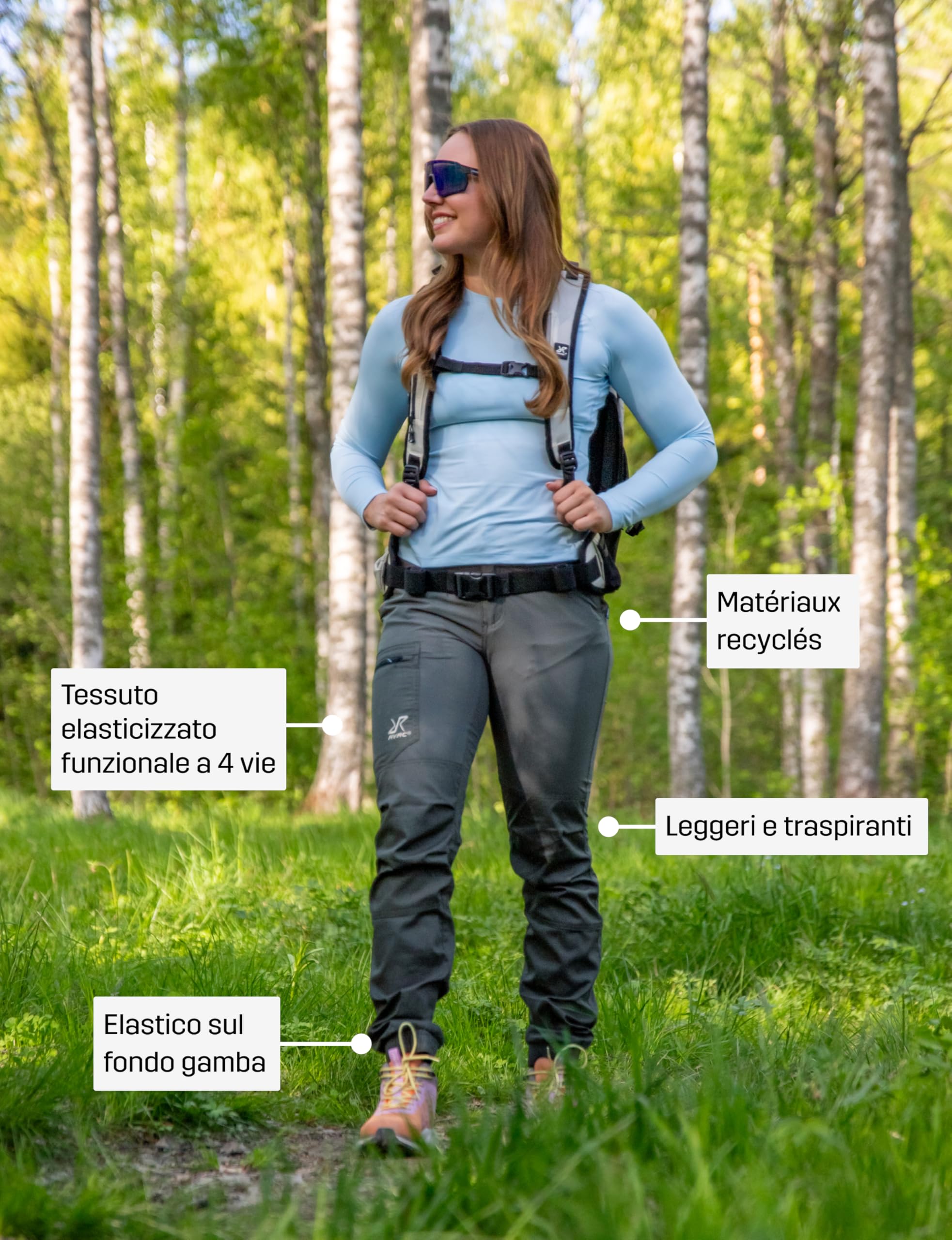 RevolutionRace Rambler Lightweight Pants da Donna, Pantaloni da Trekking Resistenti e Leggeri