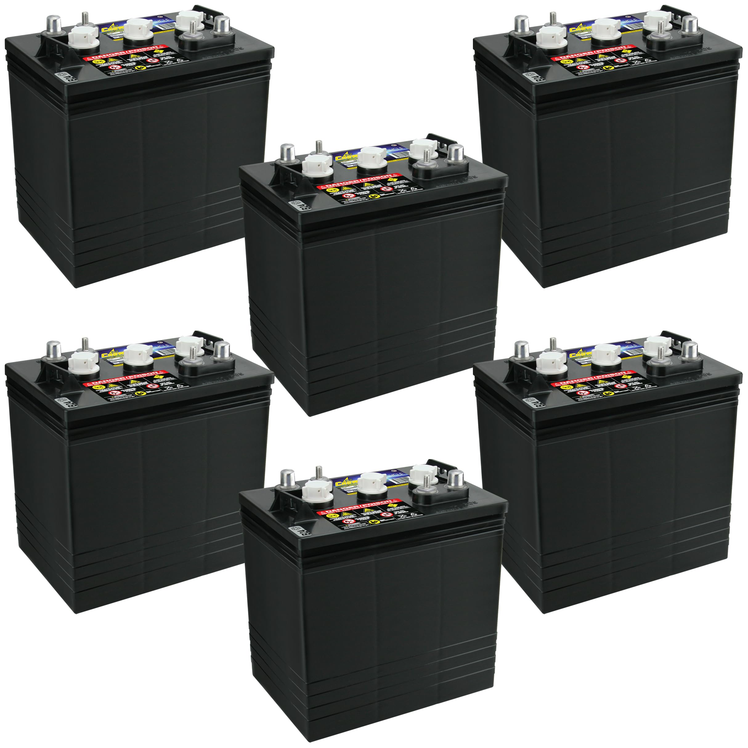 Amazon.com: PowerStar Crown CR-220 Group GC2 6V 220 AH Battery X6