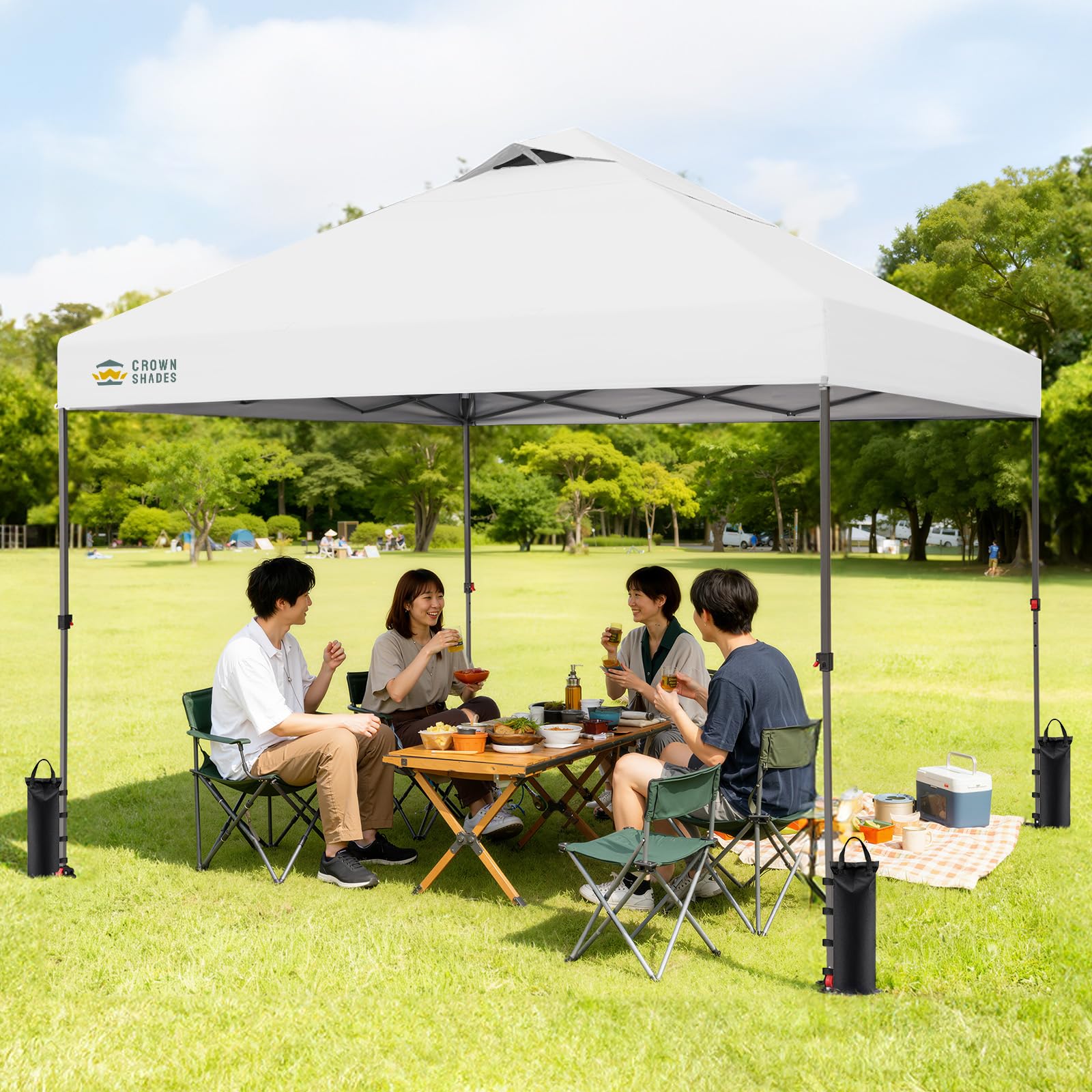 Amazon | CROWN SHADES ワンタッチ タープテント 3m×3m 【セントラル