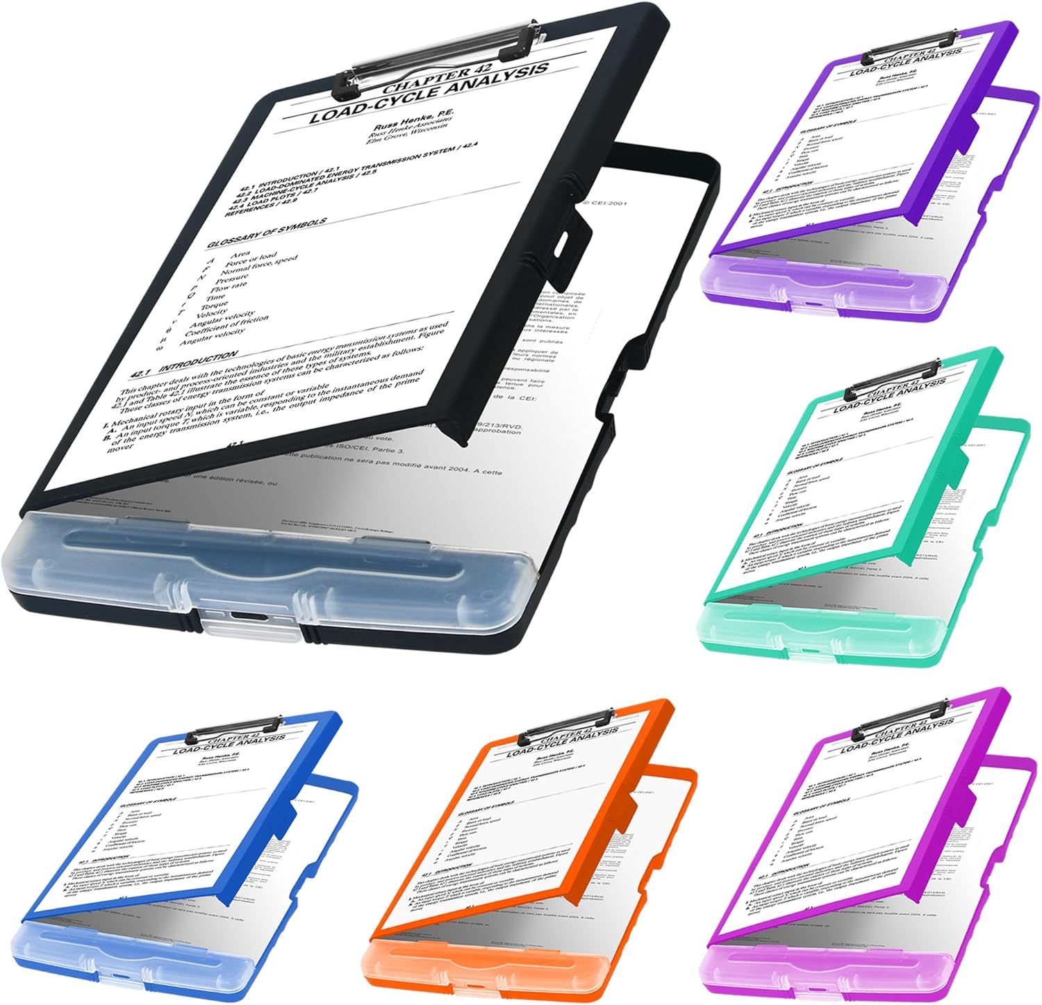 LYDTICK 6 Pack Clipboards with Storage, Bulk Clipboards Plastic Nursing Clipboards