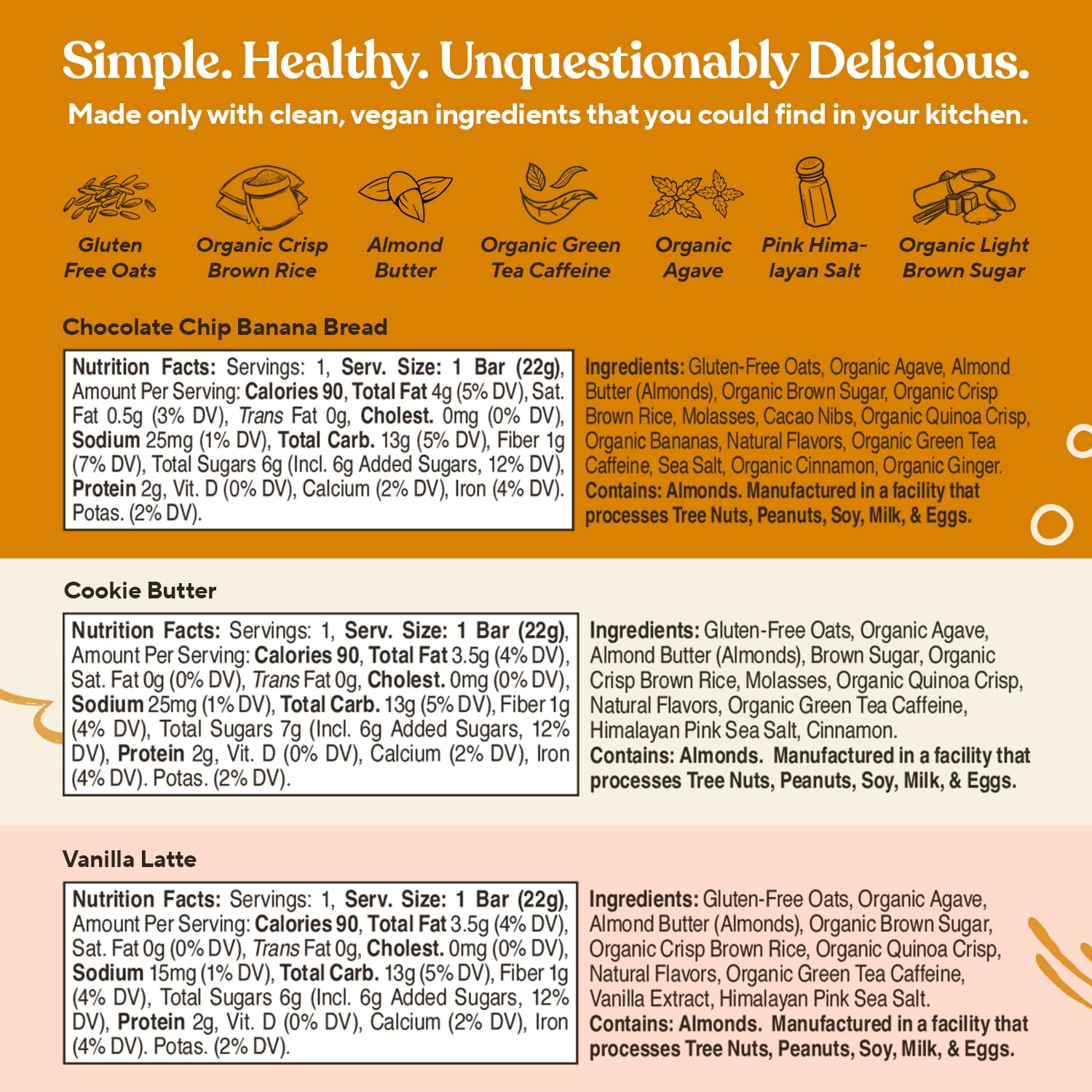 Buy Verb Variety Pack 15 Caffeinated Energy Bars in 3 Flavors 90