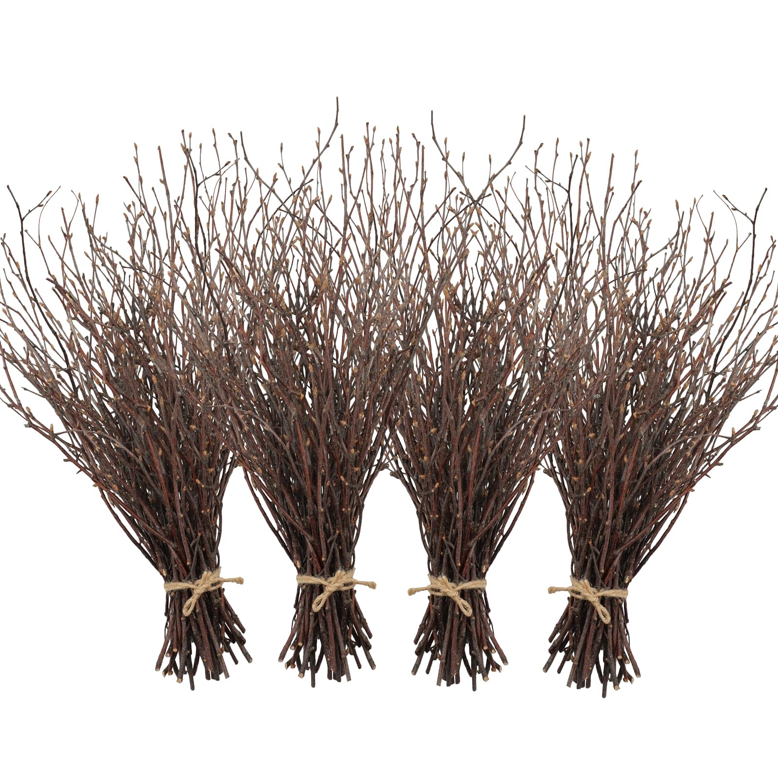 Uieke 200PCS Birch Twigs – 17 Inch Natural Dried Plants Decorative Birch Branches for DIY Crafts, Birch Sticks for Vases Wedding Arrangements Home Wreath Decor