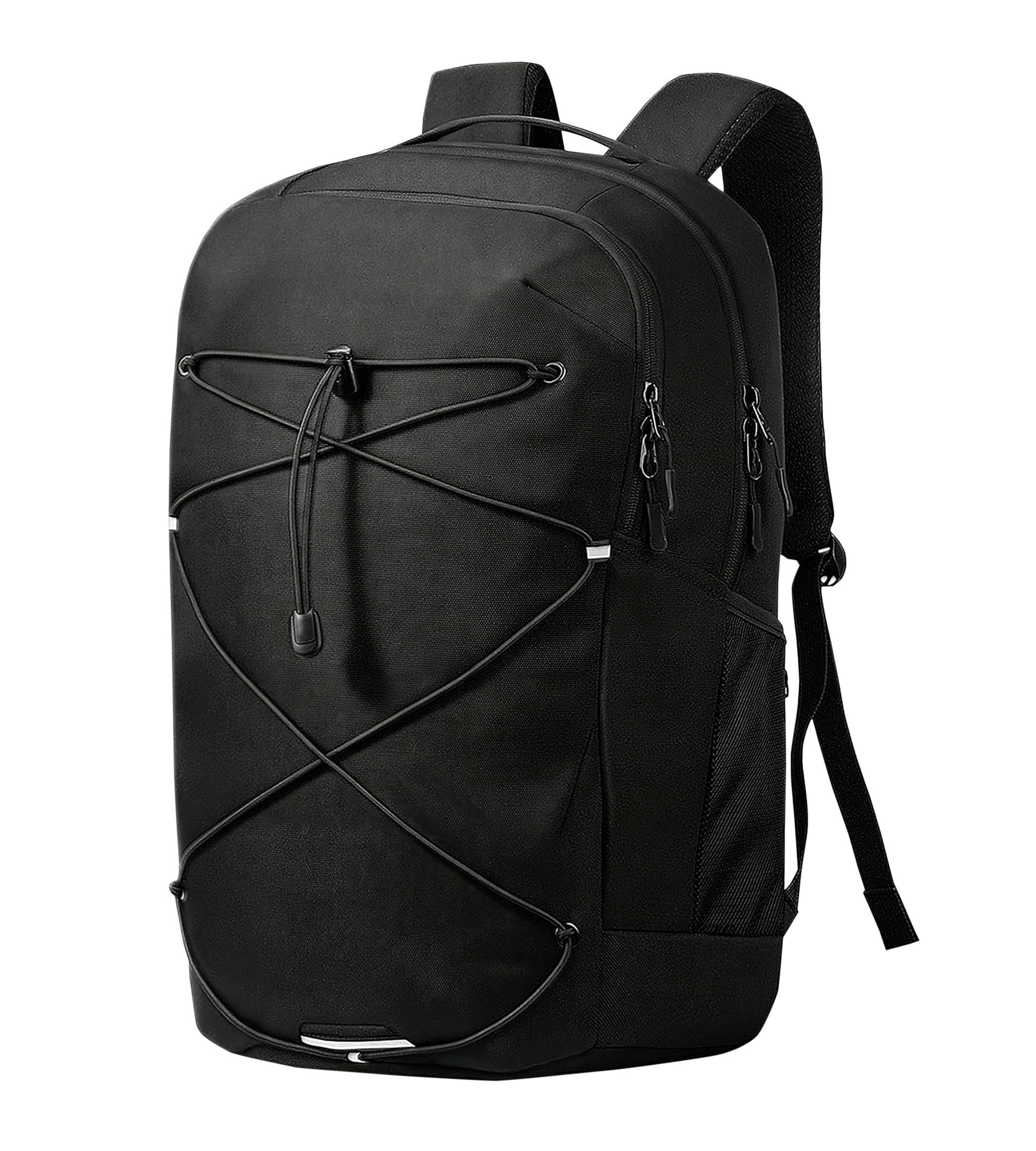 KEOFID Casual Backpack for Men and Women, Hiking Backpack for Travel, Black Daypacks for Sports, College, Water Resistant(Black)