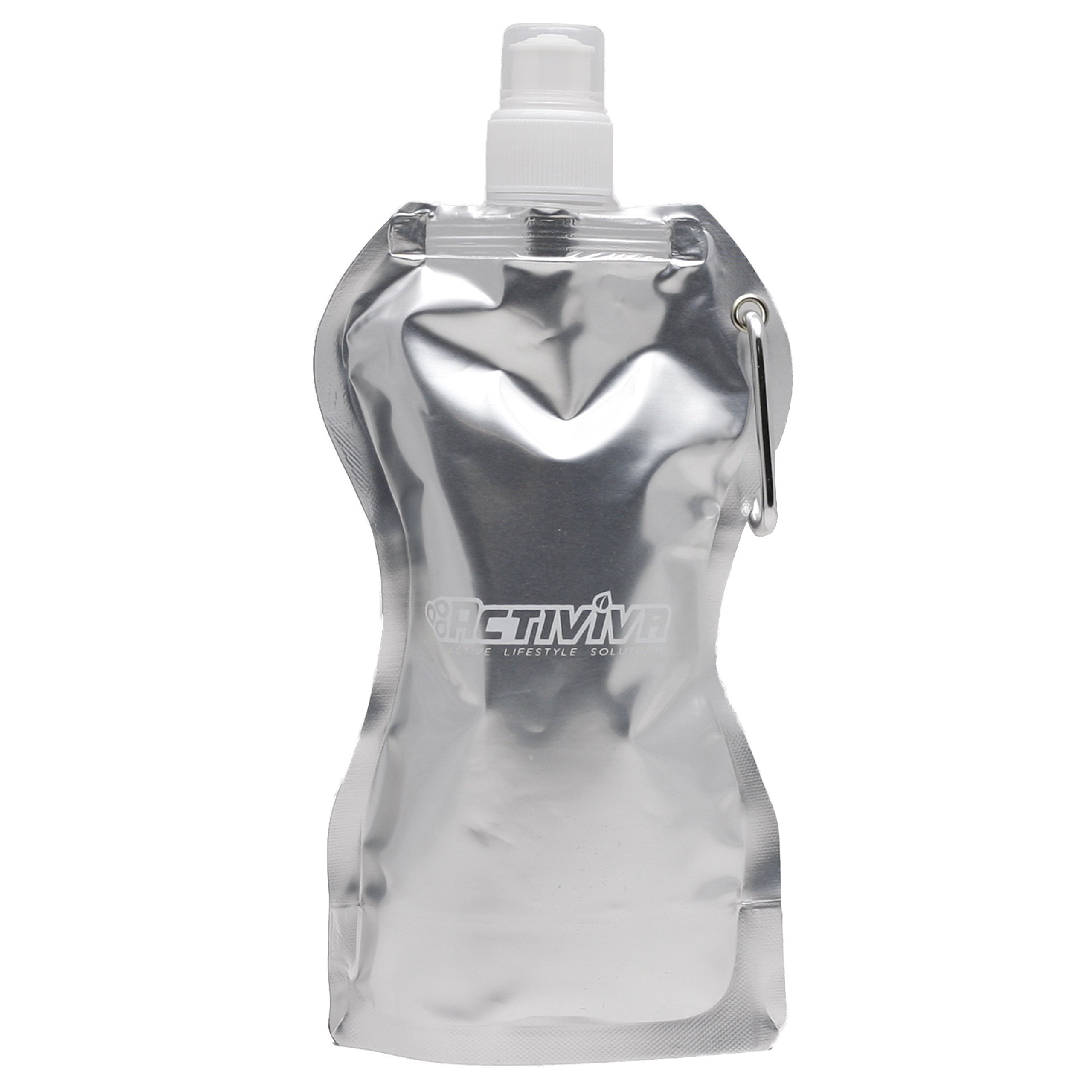 klappbar Wave Wasser Flasche mit Karabinerhaken (500 ml) BPA-frei Special 4 PC Pack, Black, Silver, Camo, Clear