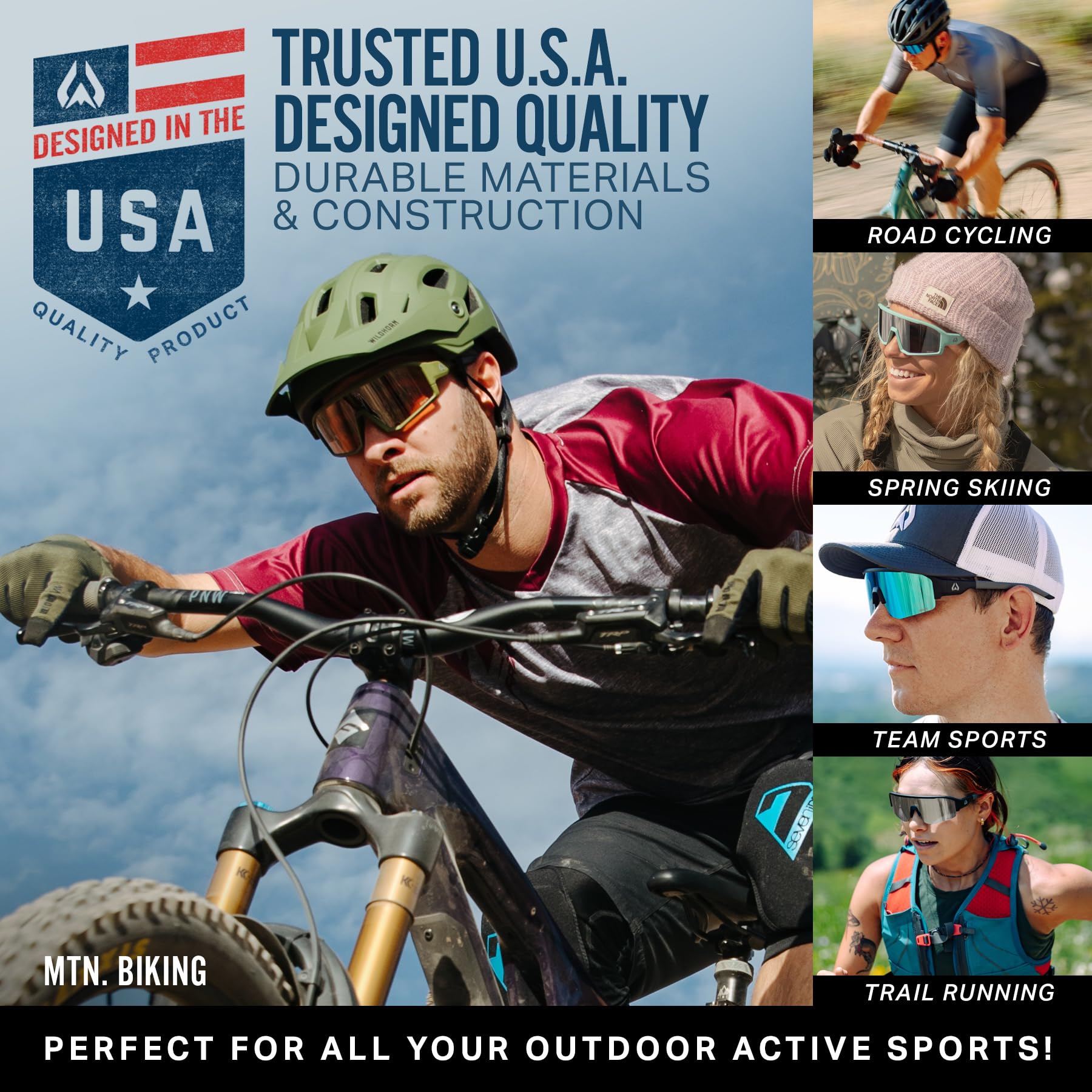 WildHorn Outfitters Ciclismo Occhiali Mountain Bike Donne Uomini MTB Bicicletta