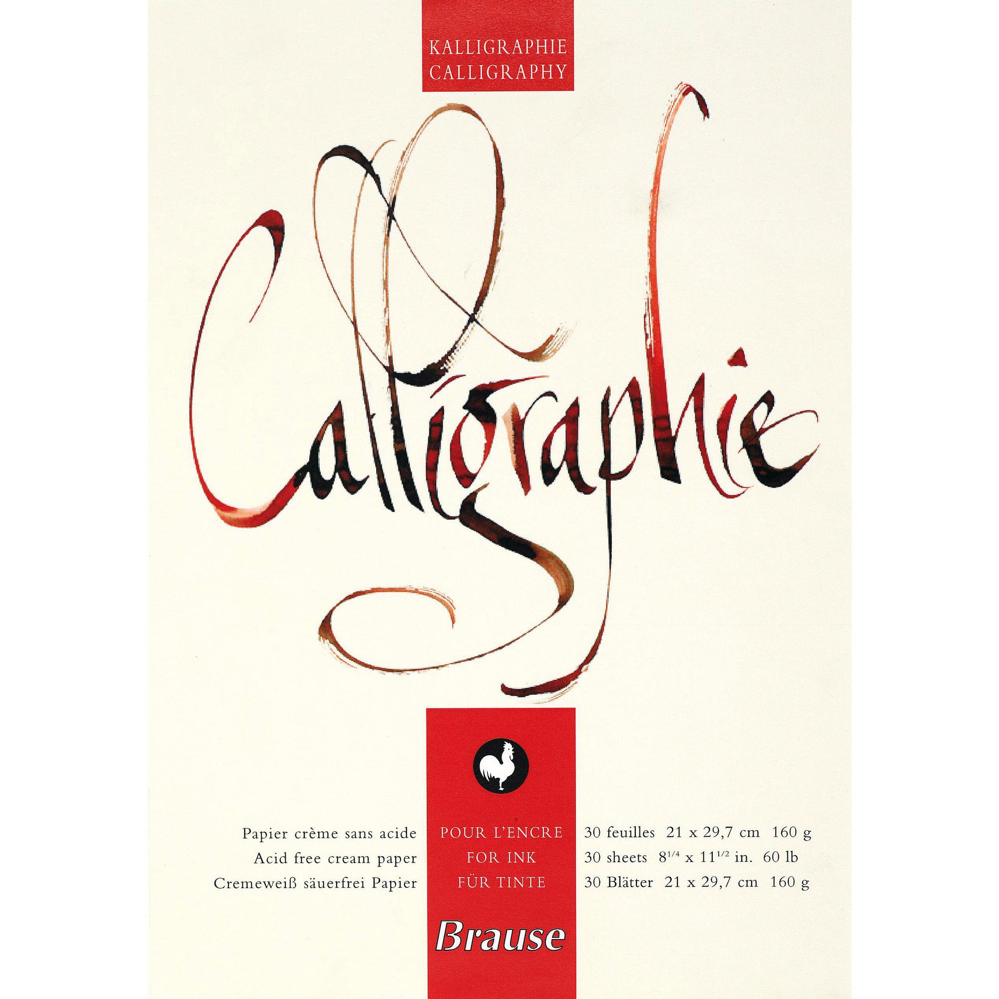 Brause 96437B - Blok do kaligrafii 21x29,7 cm, 125 g, 30 arkuszy