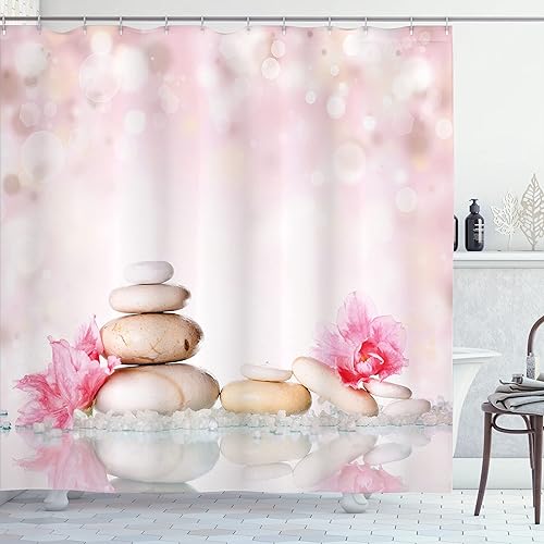 Miniatura 35 de Ambesonne Jukebox - Cortina de ducha, estilo garabato, caja de música retro, monedas, juego de decoración de baño de tela con ganchos, 69 pulgadas