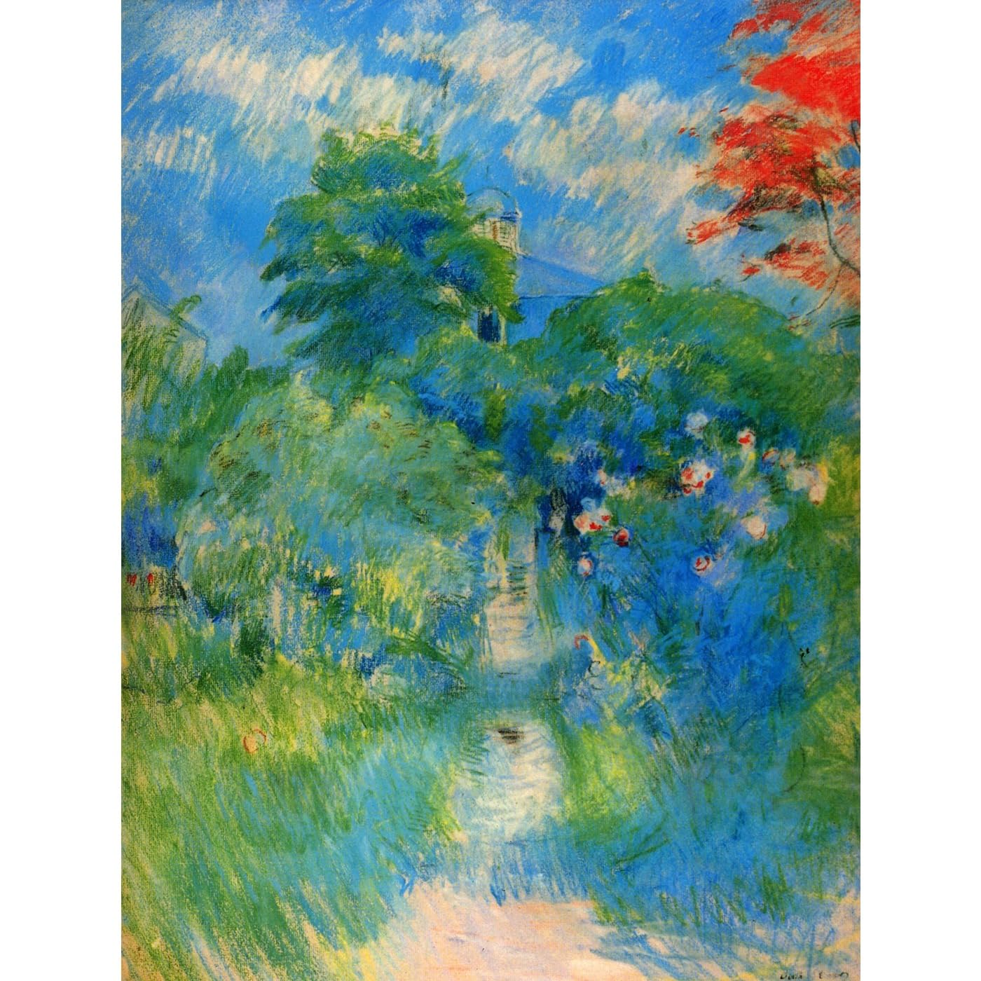 Poster Chemin de jardin en Mezy Morisot impression grand format