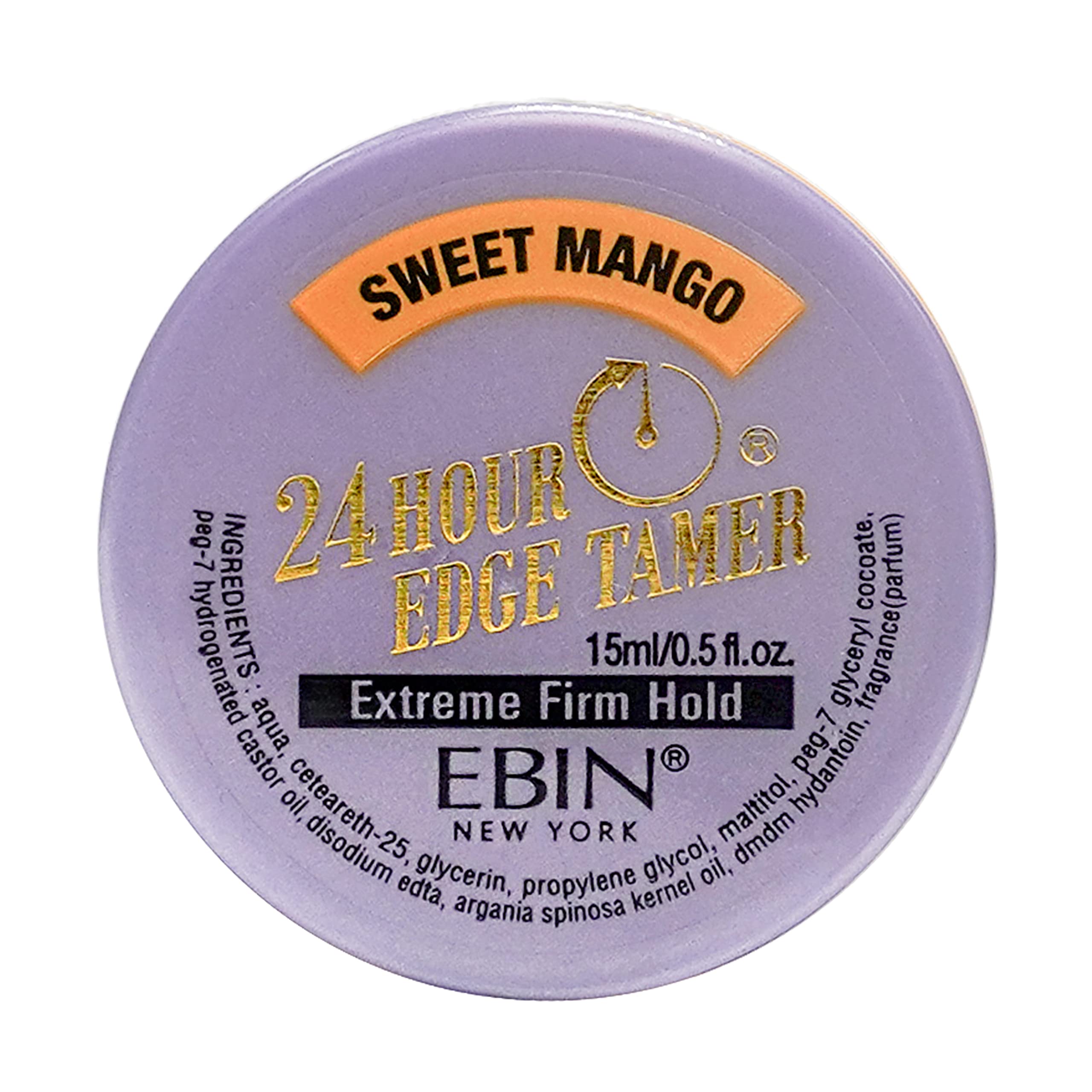 EBIN NEW YORKExtreme Firm Hold 24 Hour Edge Tamer Fruity with Argan Oil and Castor Oil (Sweet Mango,0.5oz / 15ml)