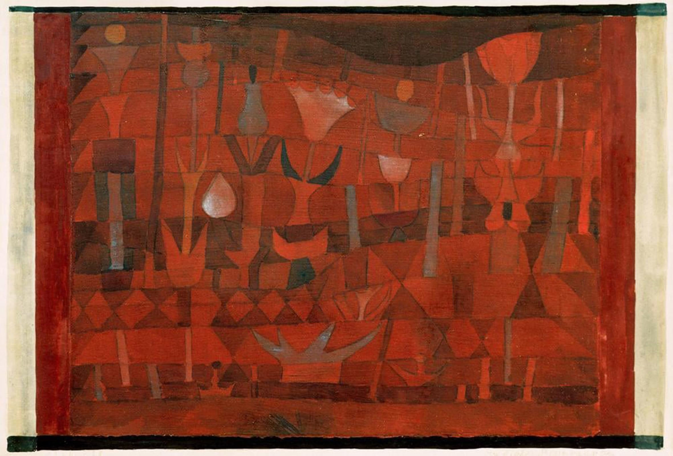 SERENDIPITP Retro Picture Poster Wall Art Pictures Painting Indian flower garden by Paul Klee Wall Art Canvas Print for Wall Decor 60x90cm