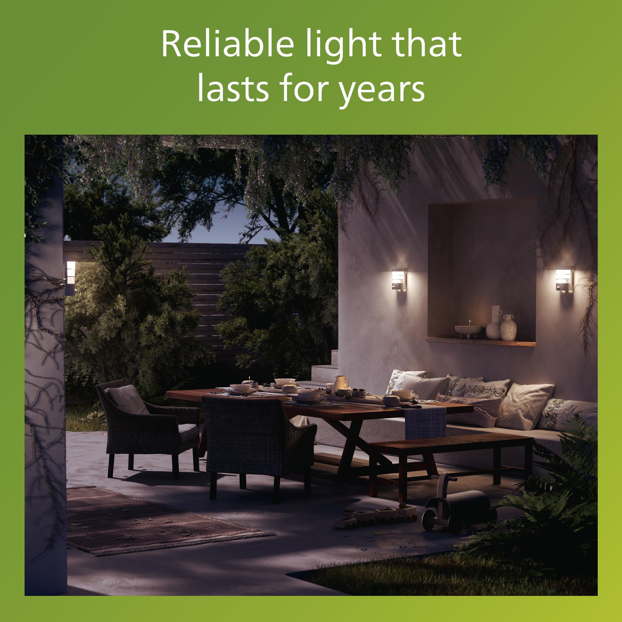Philips Calgary Outdoor Wall Light with Sensor, Max 25W, E27 Socket, Anthracite - Image 4