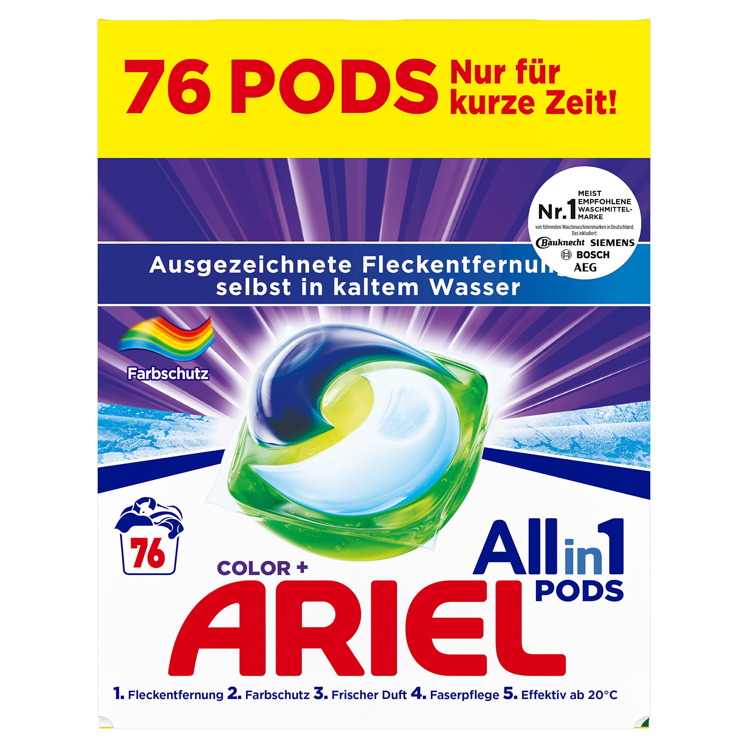 Ariel All-in-1 Pods Color 2x38-76WL