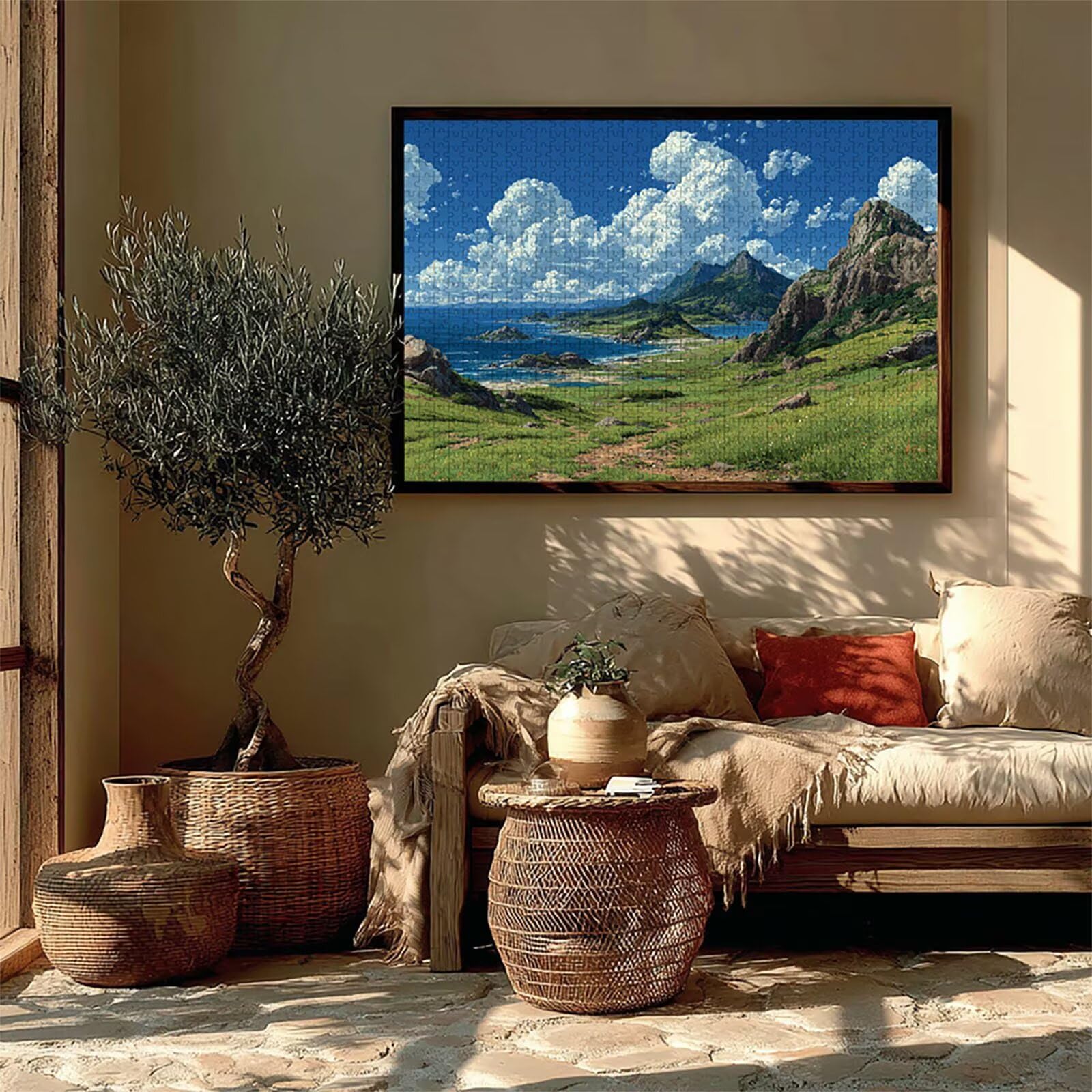Paesaggio Puzzle 4000 Pezzi Adulti, Puzzle Legno con Scatola 141x87cm, DIY Giochi Divertenti per Familiar, Idea Regalo Uomo e Donna, Squisita confezione Regalo, Estate Decorazioni, (Nuvola) W-1410